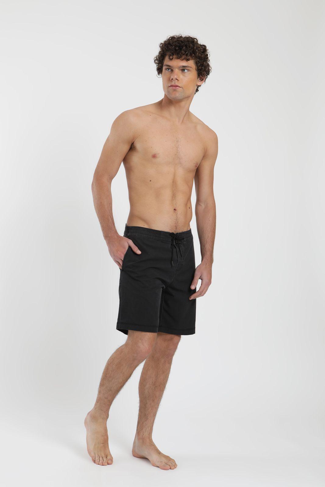Traje de Baño hombre Surf Lavado negro Poliéster Reciclado Froens-5