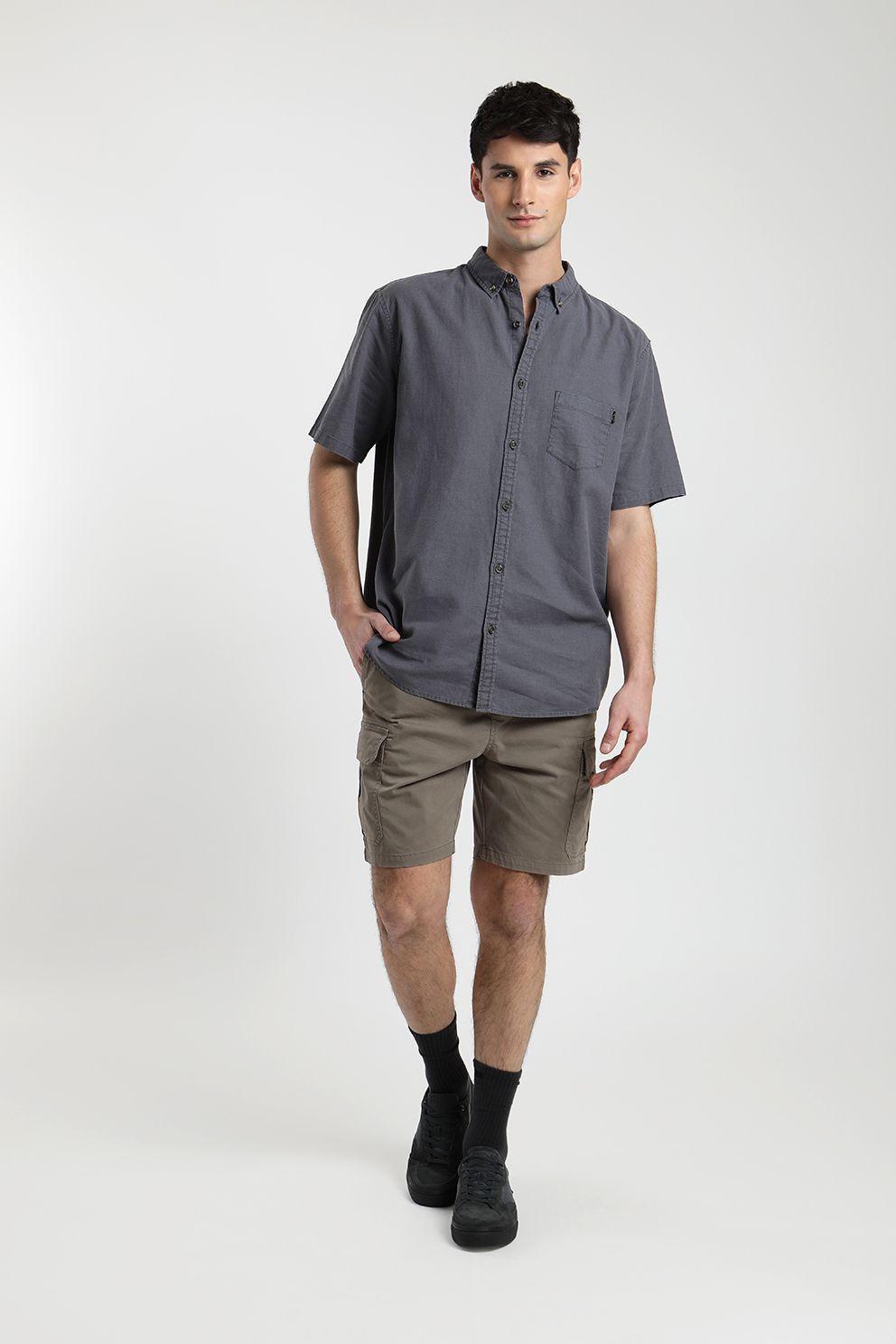 Camisa manga corta Classic azul -3