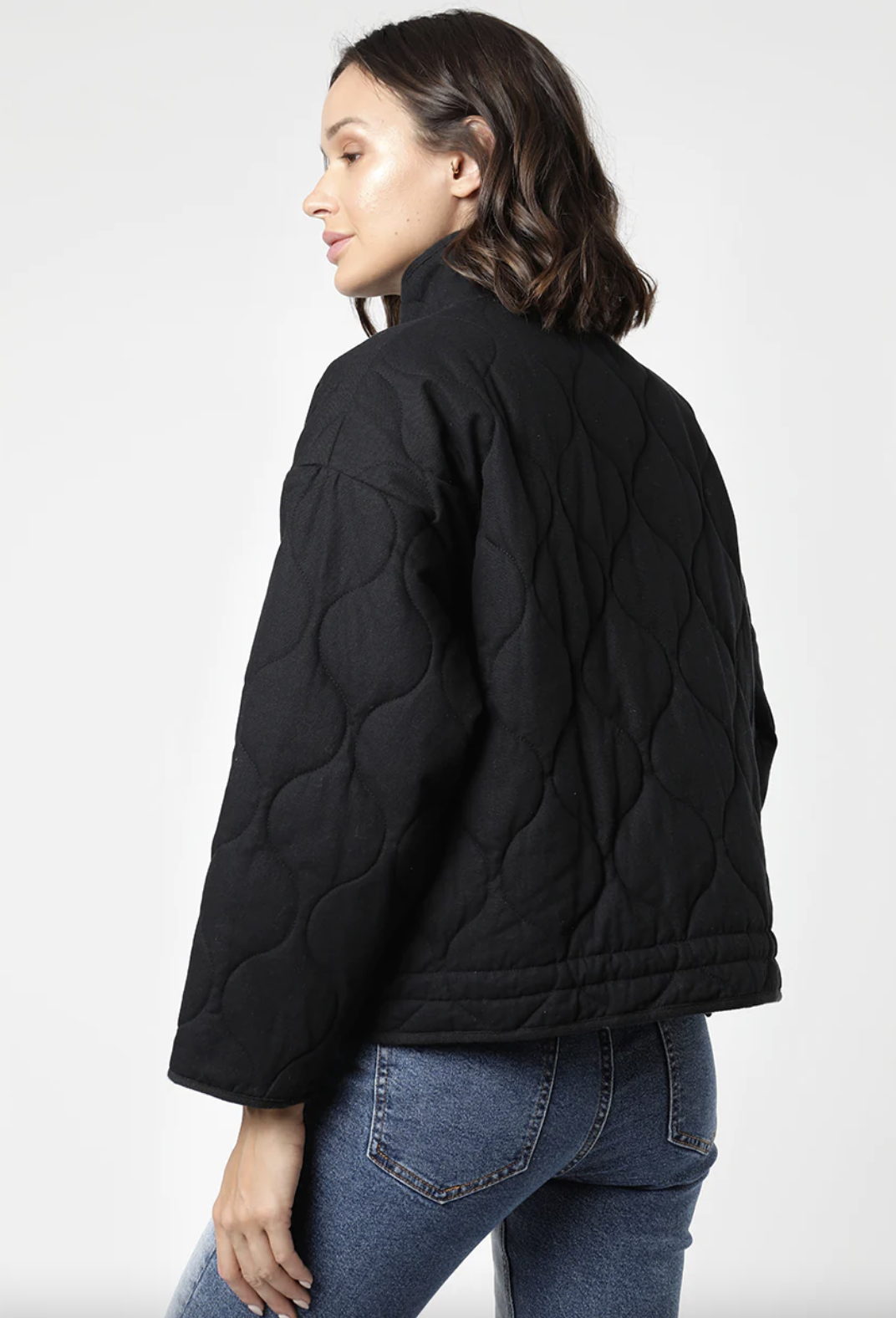 Chaqueta mujer bomber Alhambra negra Poliéster reciclado -1