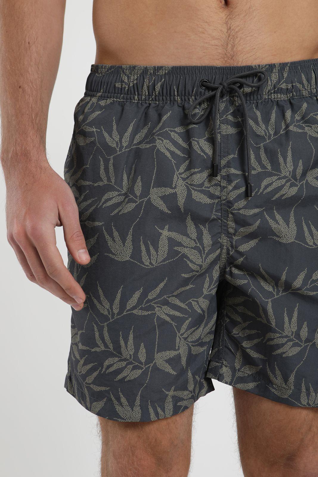 Traje de Baño hombre Classic Hojas grafito  Froens-3