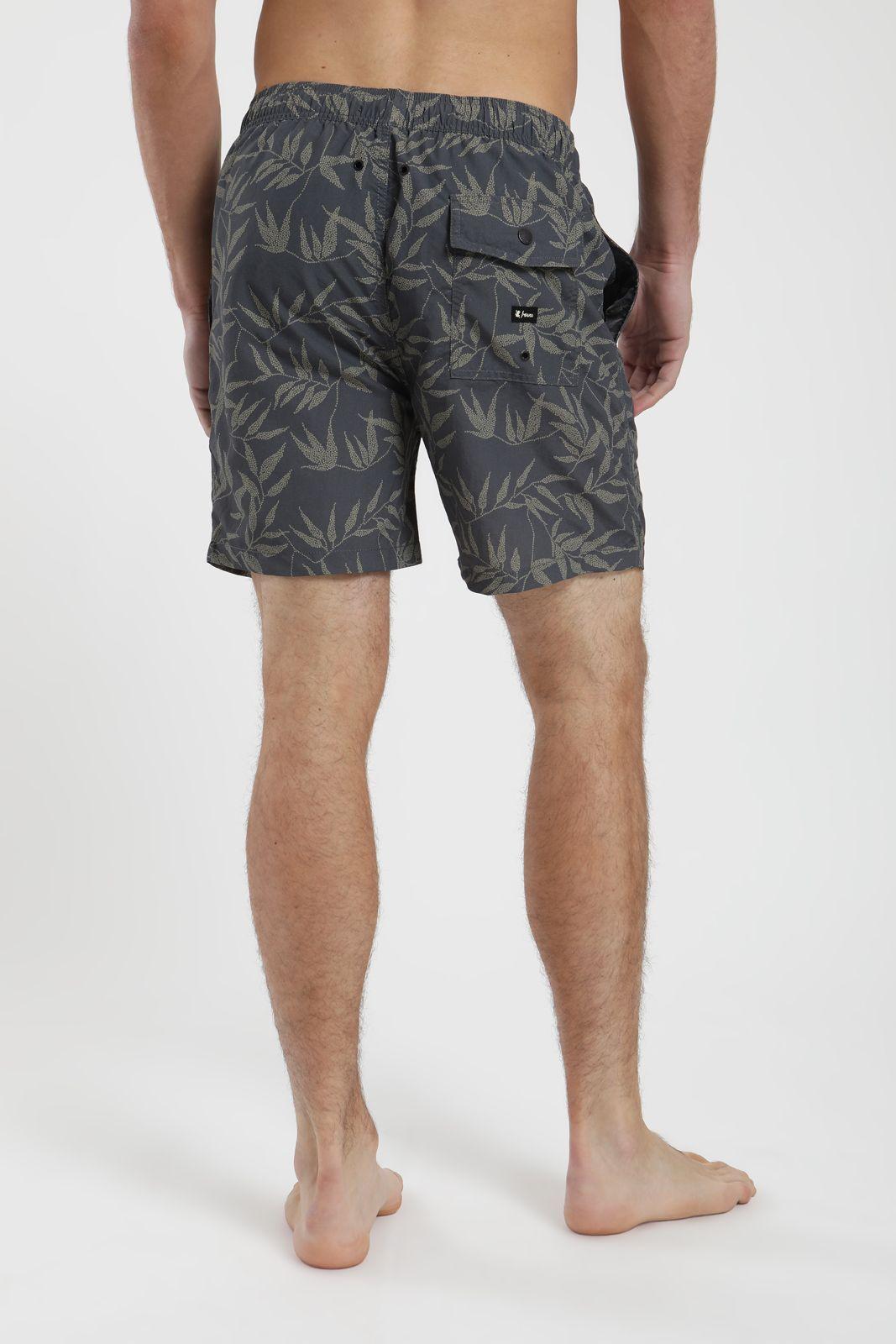 Traje de Baño hombre Classic Hojas grafito  Froens-4