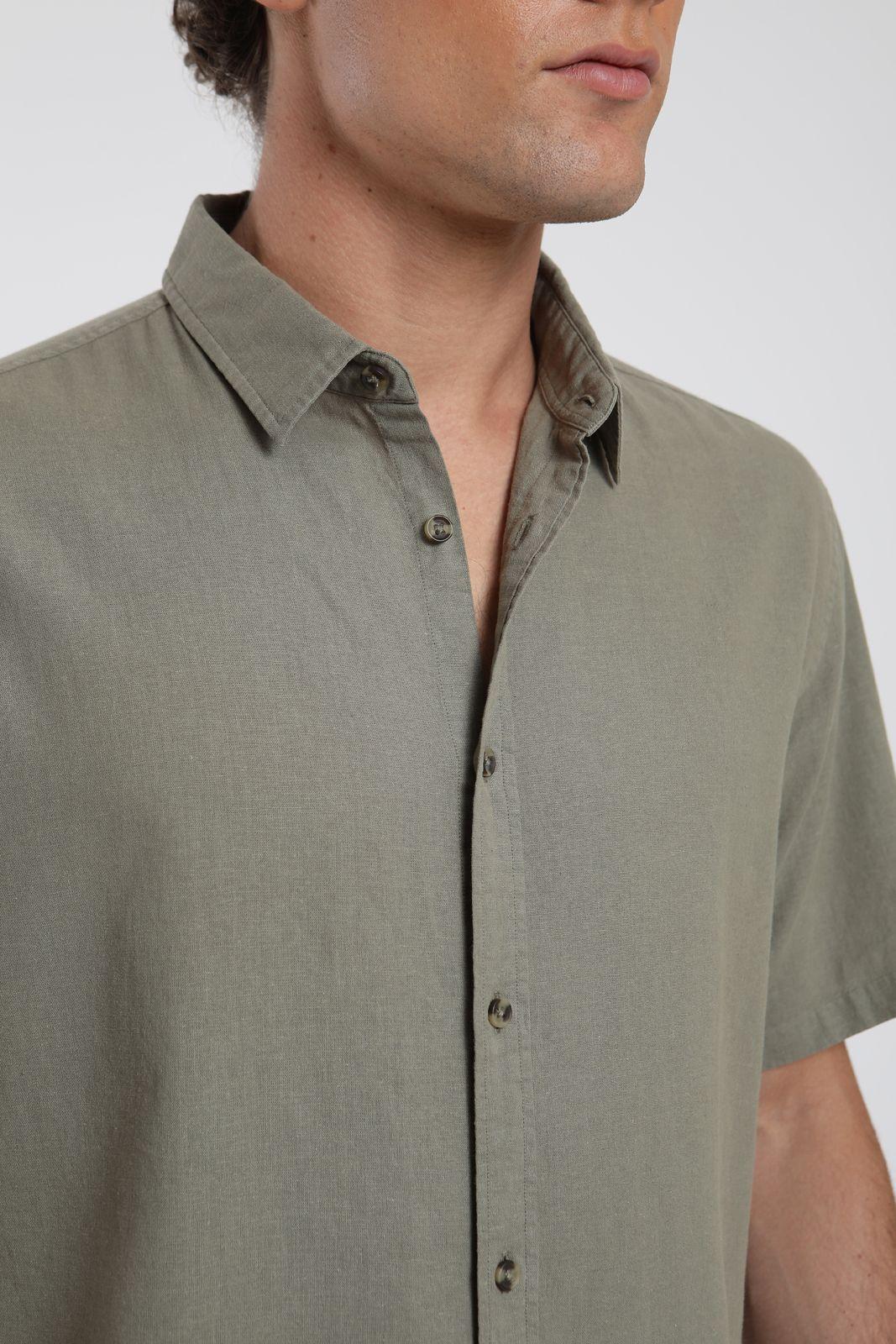 Camisa manga corta Classic verde Algodón orgánico Froens-3