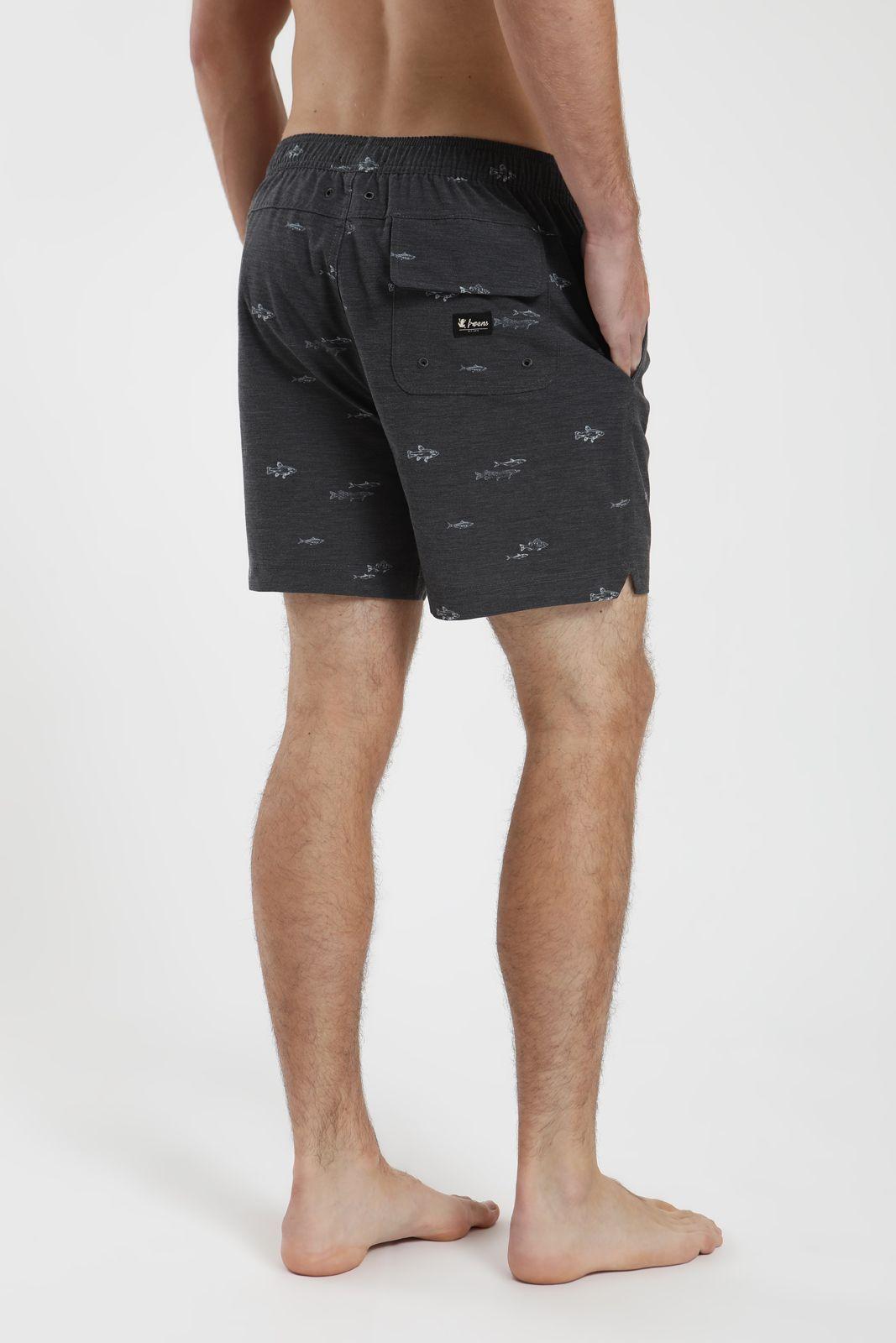 Traje de Baño hombre Trunk Pez grafito Poliéster Reciclado Froens-2