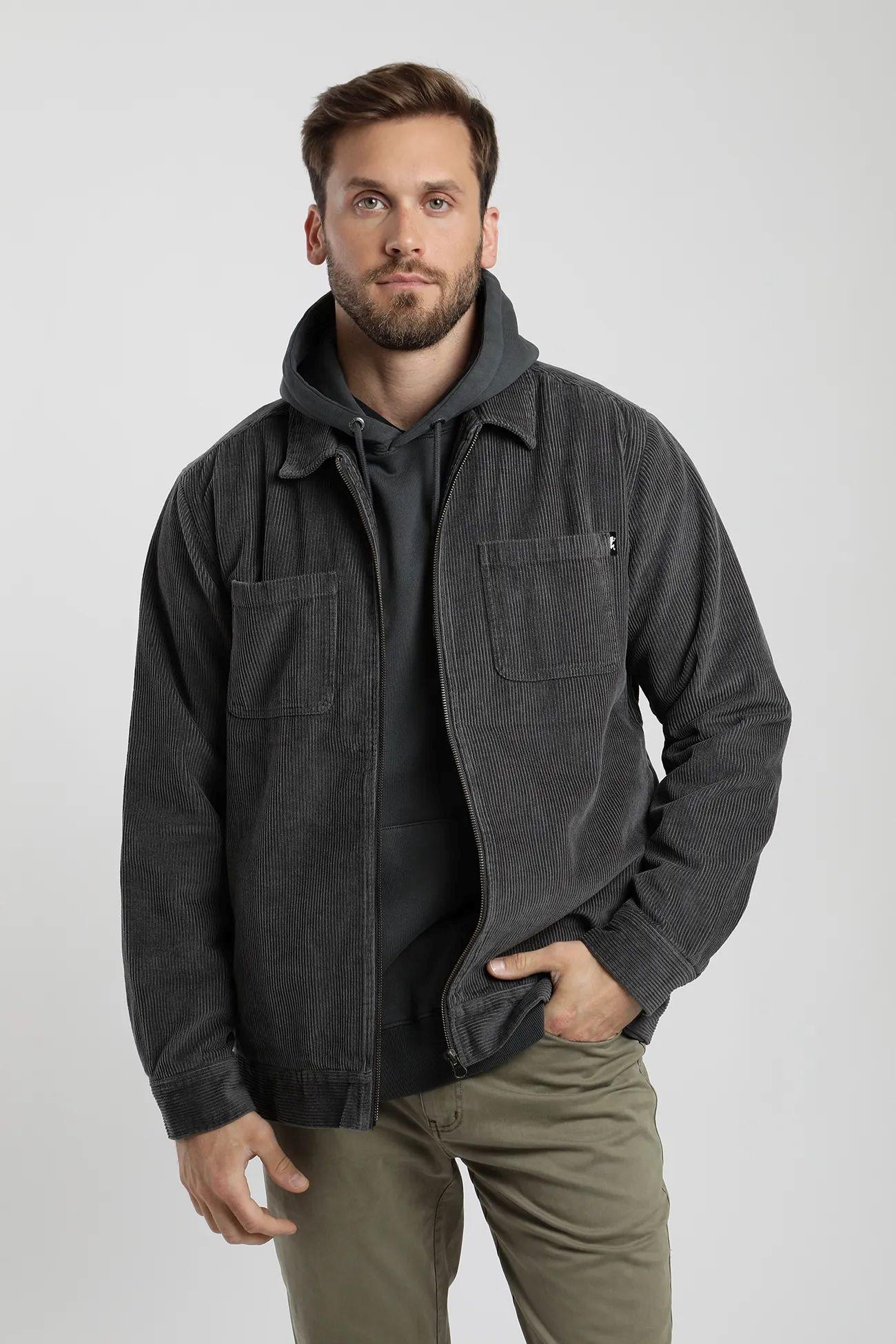 Chaqueta hombre Cord grafito  -0