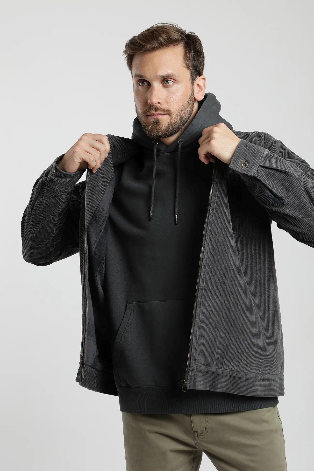 Chaqueta hombre Cord grafito  -1
