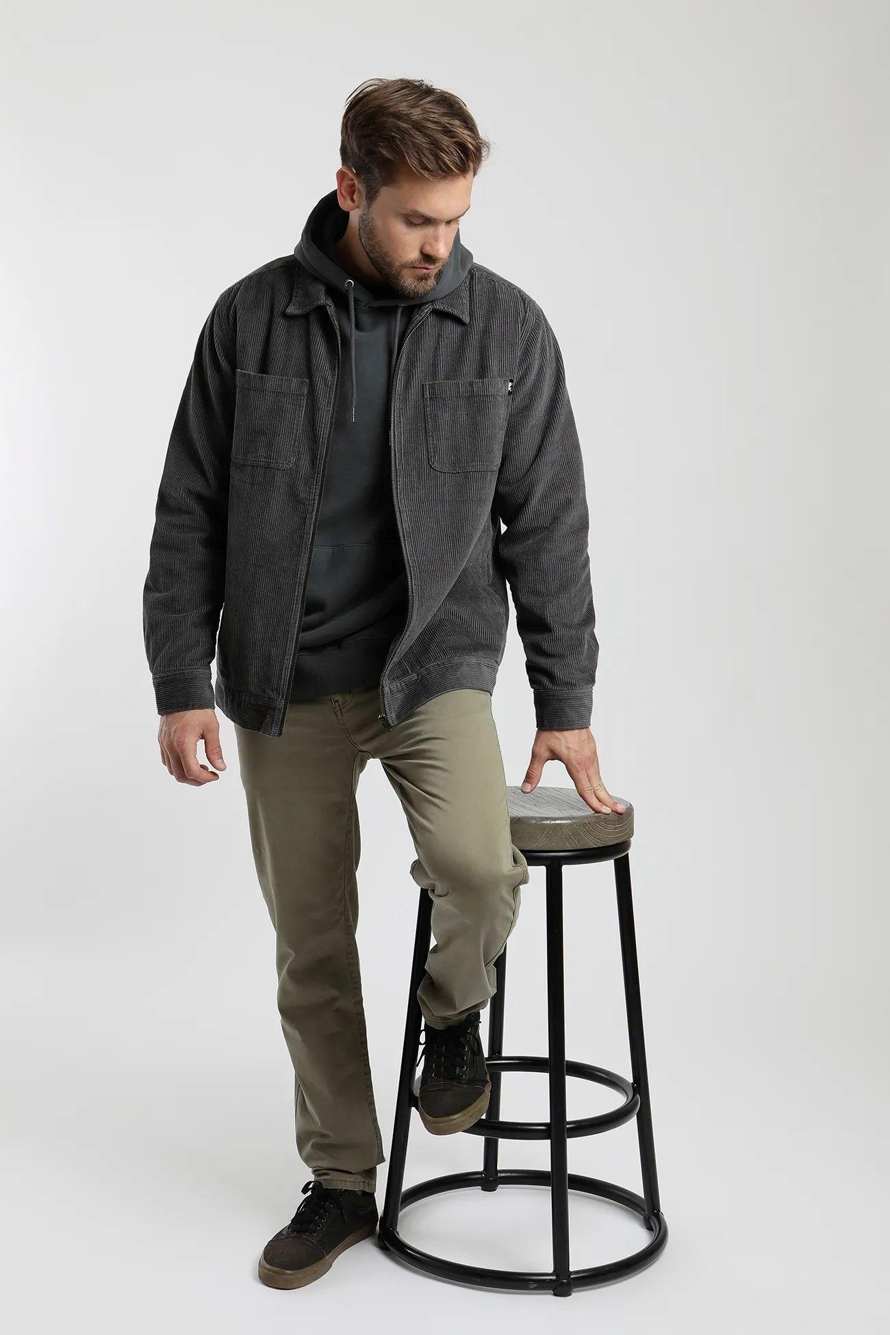 Chaqueta hombre Cord grafito  -3