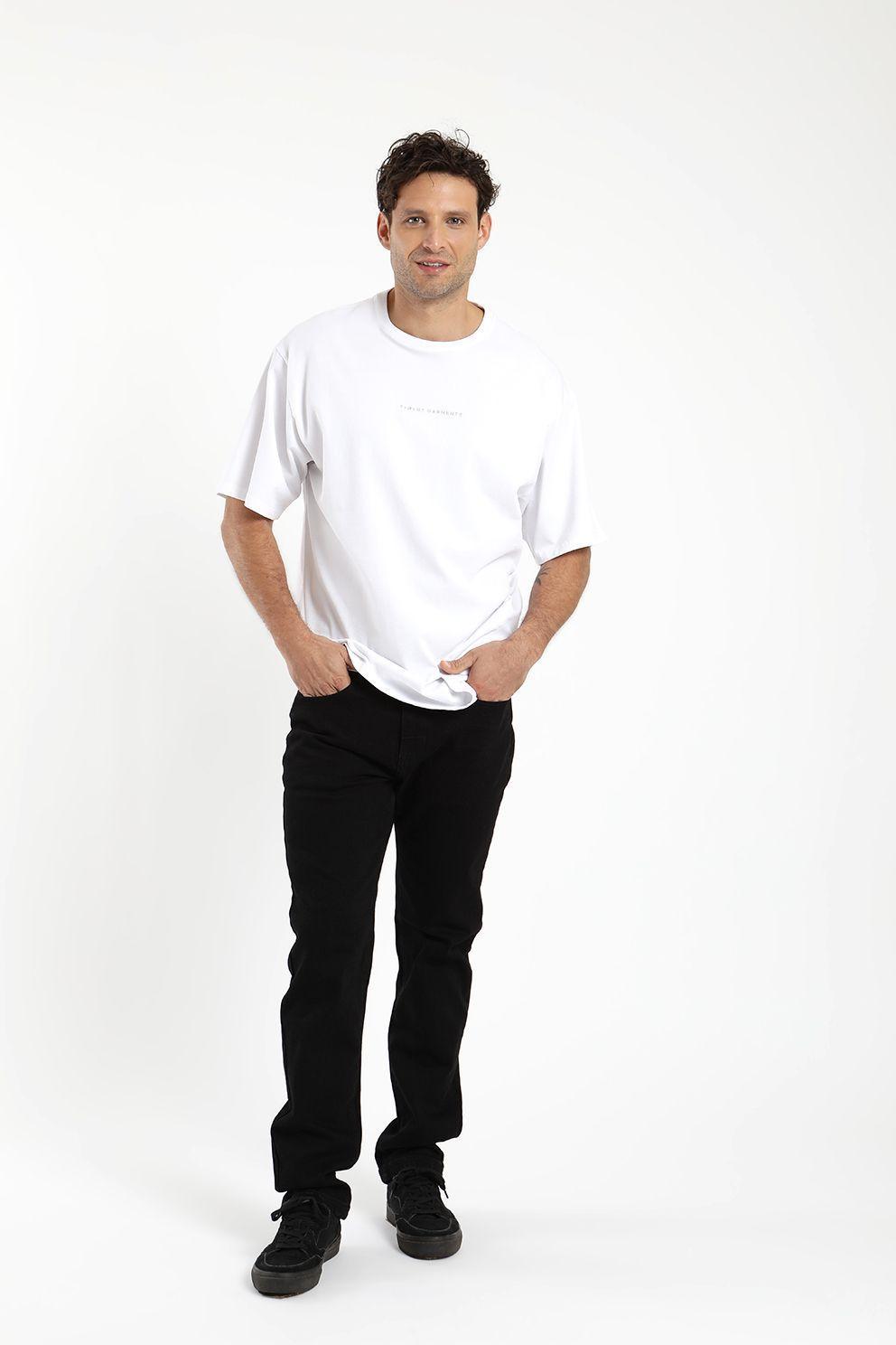 Polera hombre manga corta oversize 100% algodón orgánico Froens-3