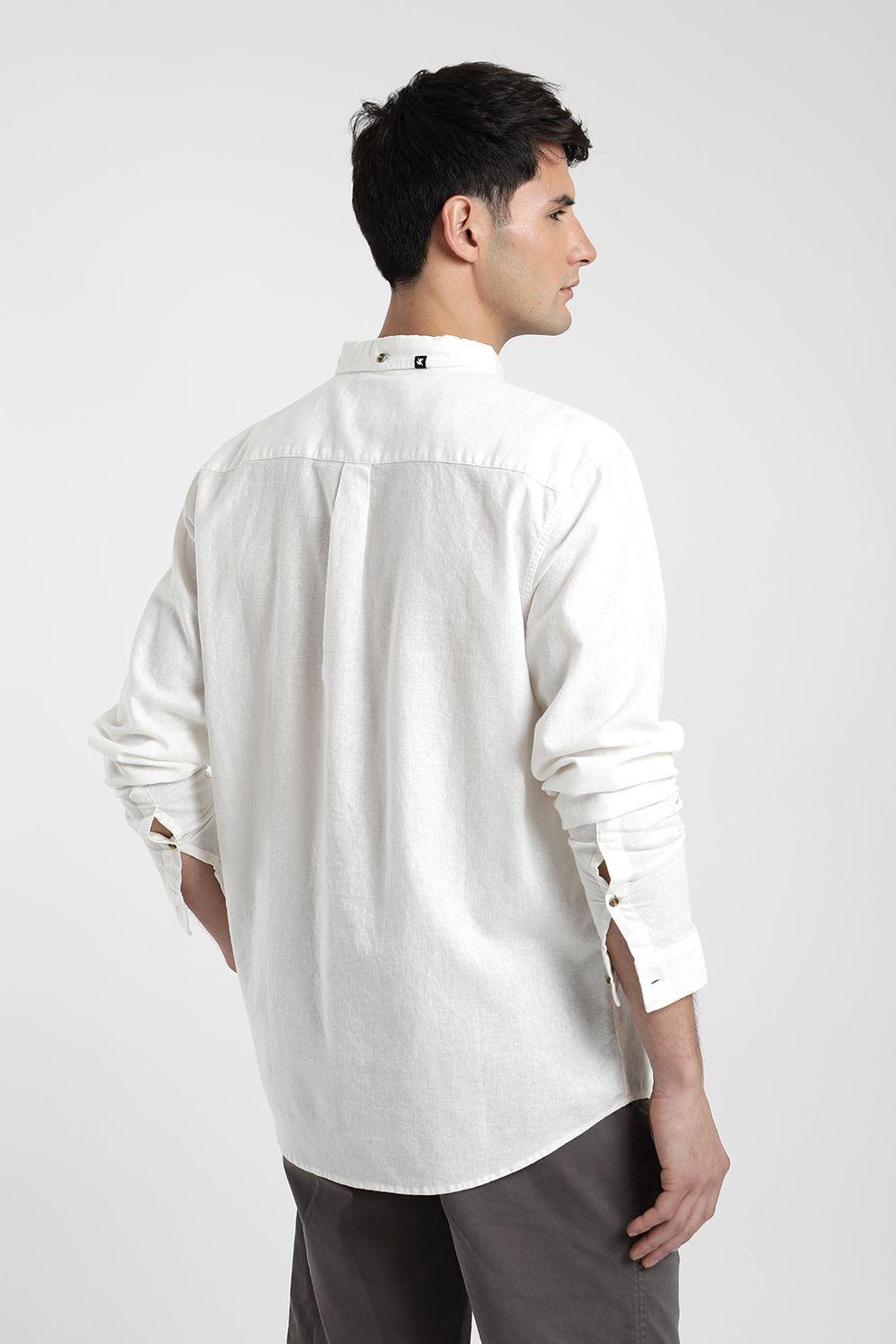 Camisa manga larga Basic blanco -2