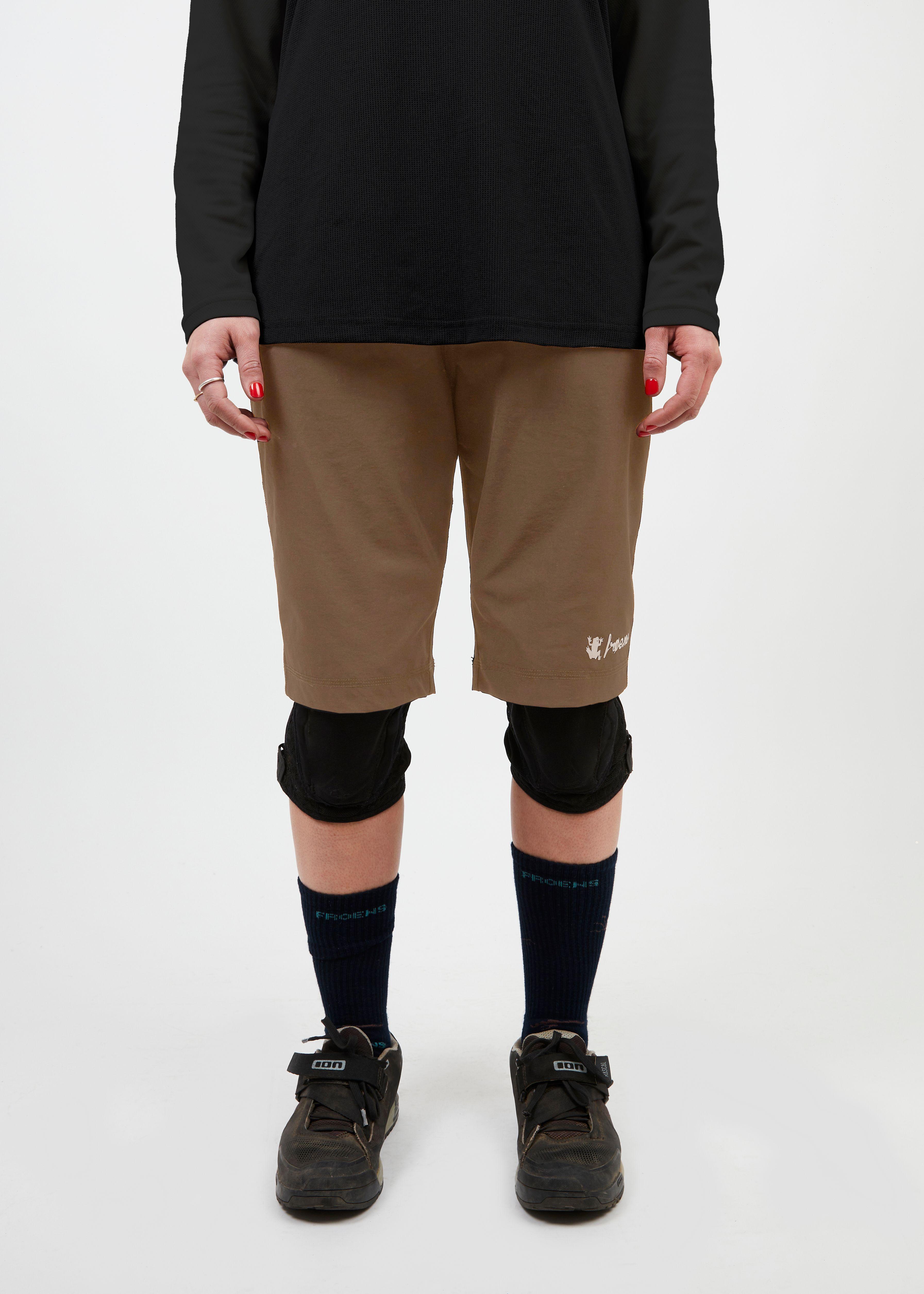 Short + calza mujer MTB café-0