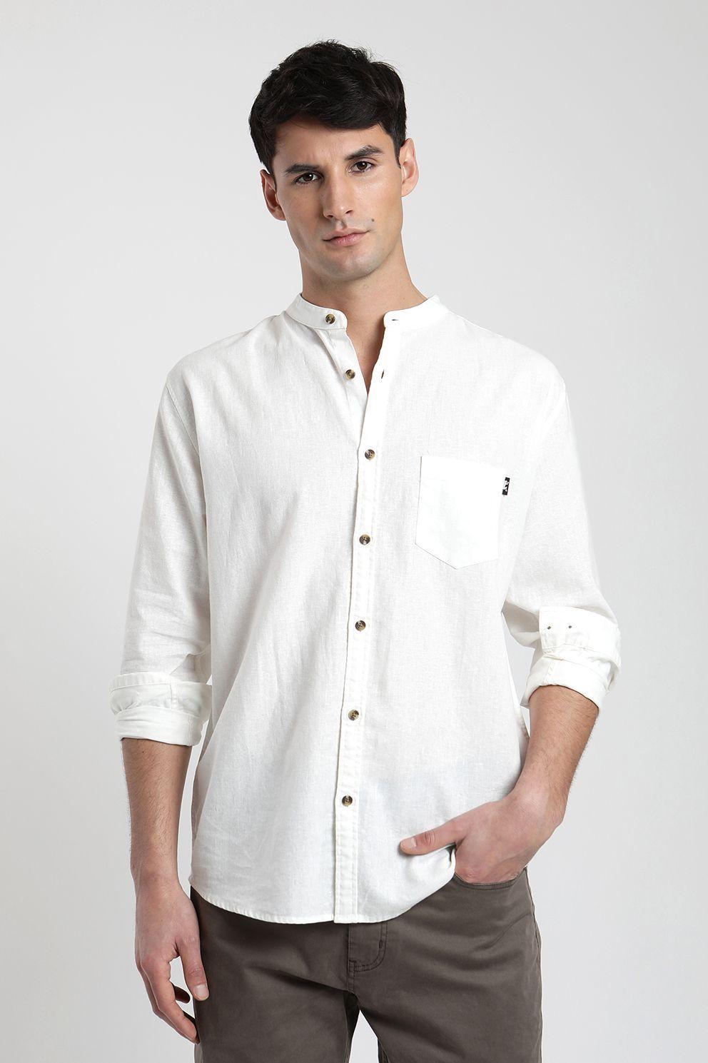 Camisa manga larga Mao blanco -0