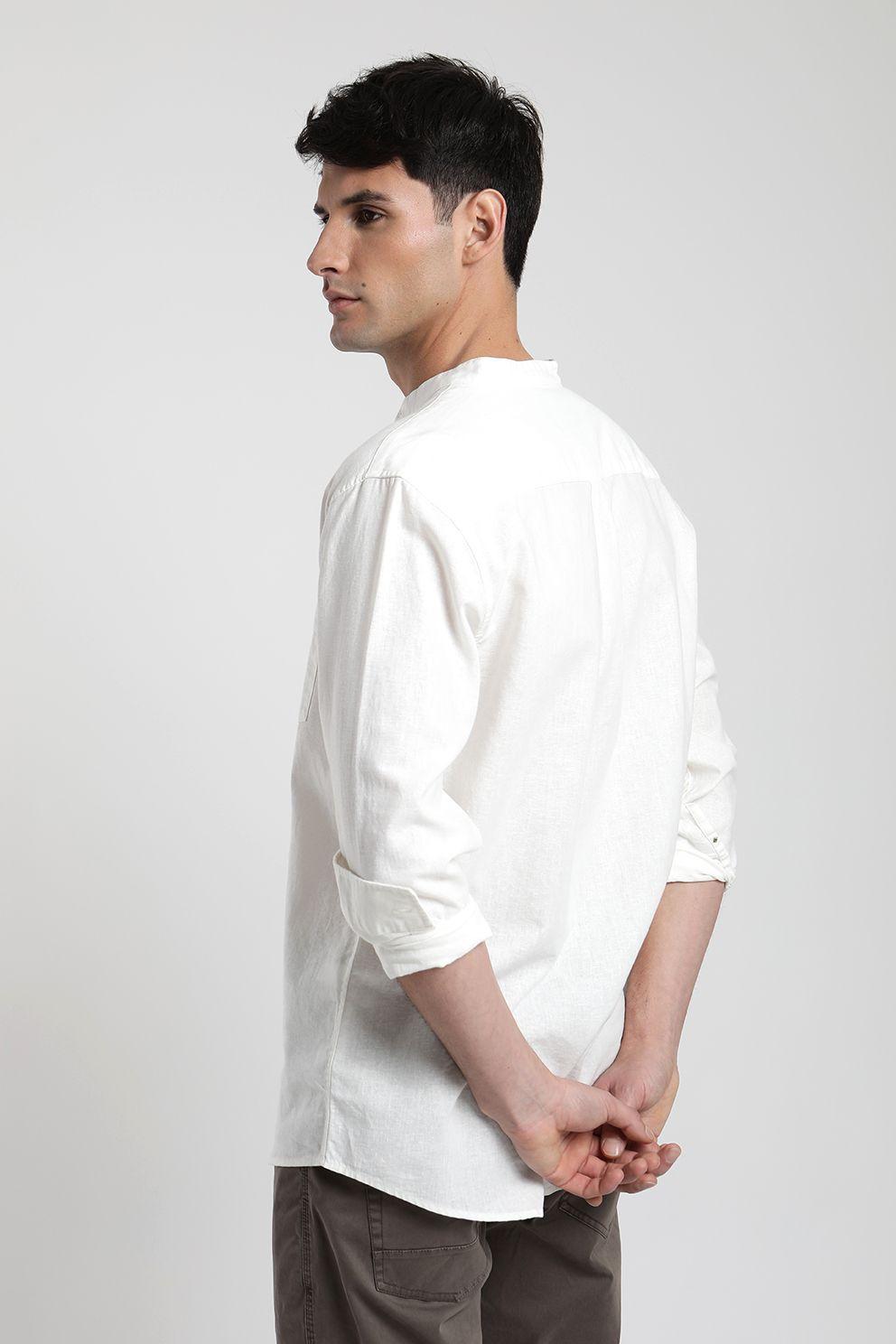 Camisa manga larga Mao blanco -1