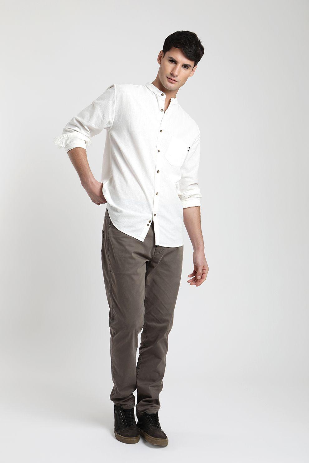 Camisa manga larga Mao blanco -3