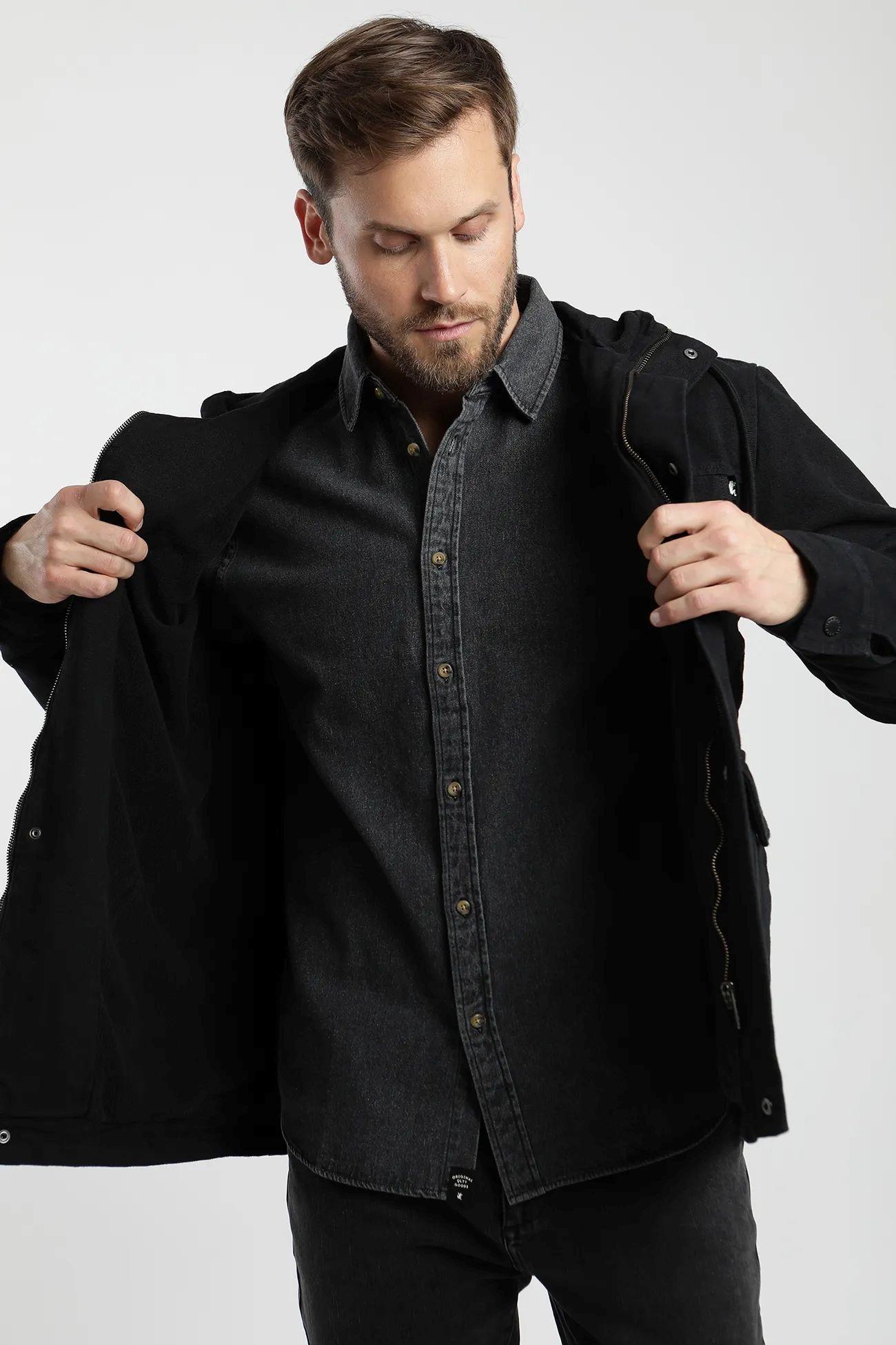 Chaqueta hombre Torres negro  -3