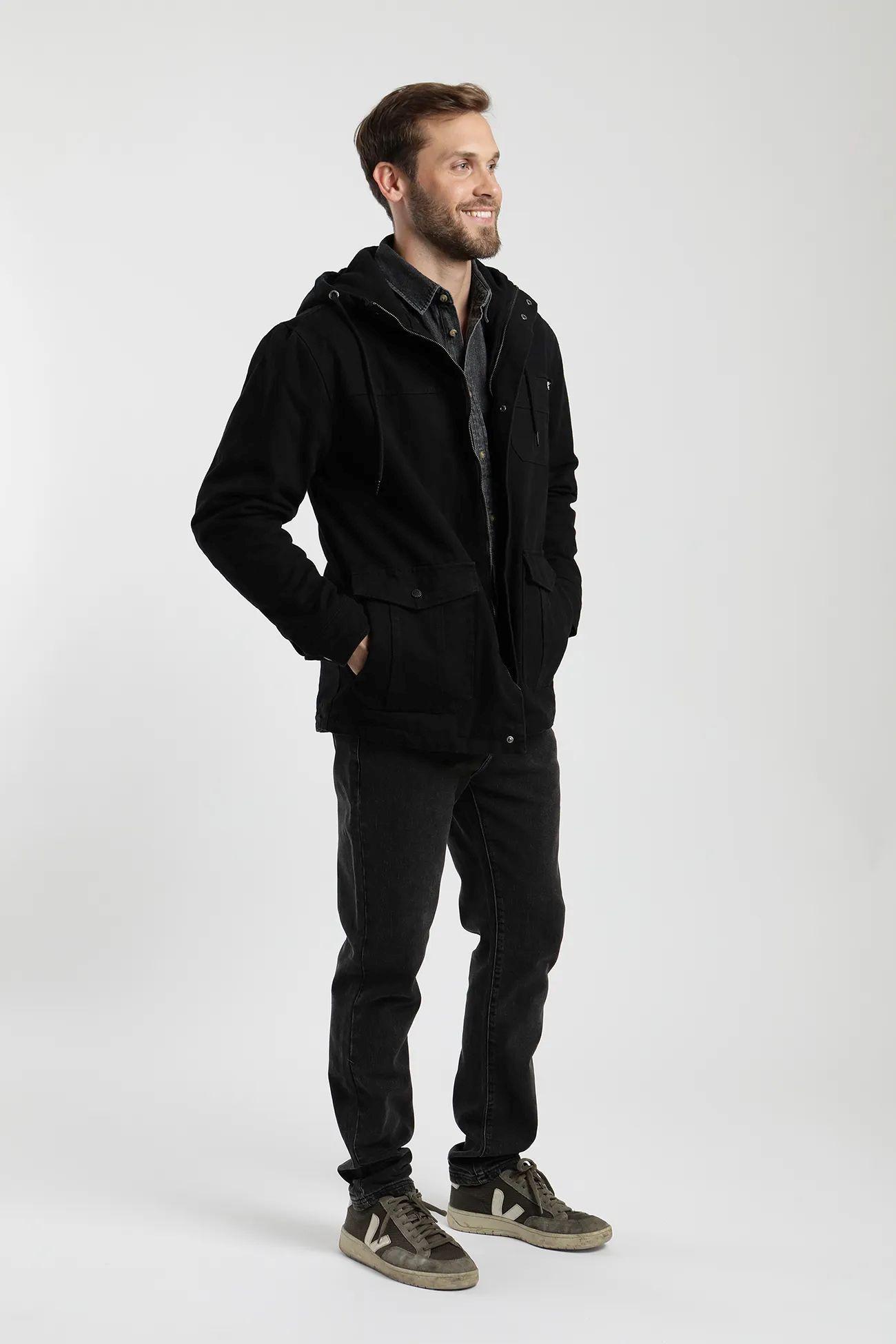 Chaqueta hombre Torres negro  -4