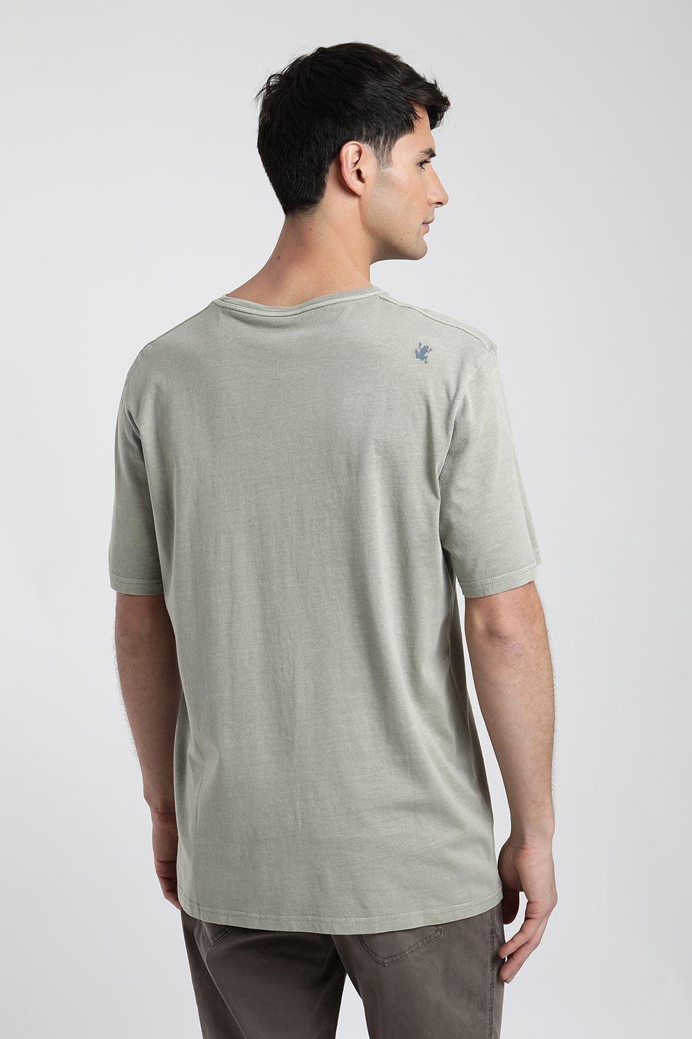 Polera manga corta hombre Auto verde claro -1