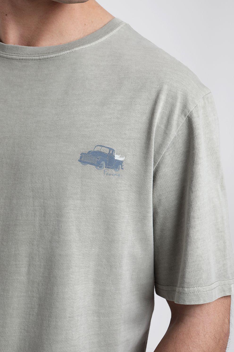 Polera manga corta hombre Auto verde claro -2