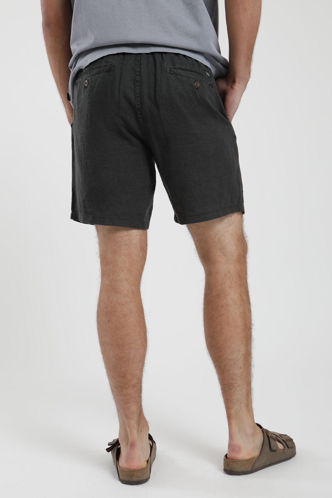 Short hombre Ellis grafito Lino Froens-2