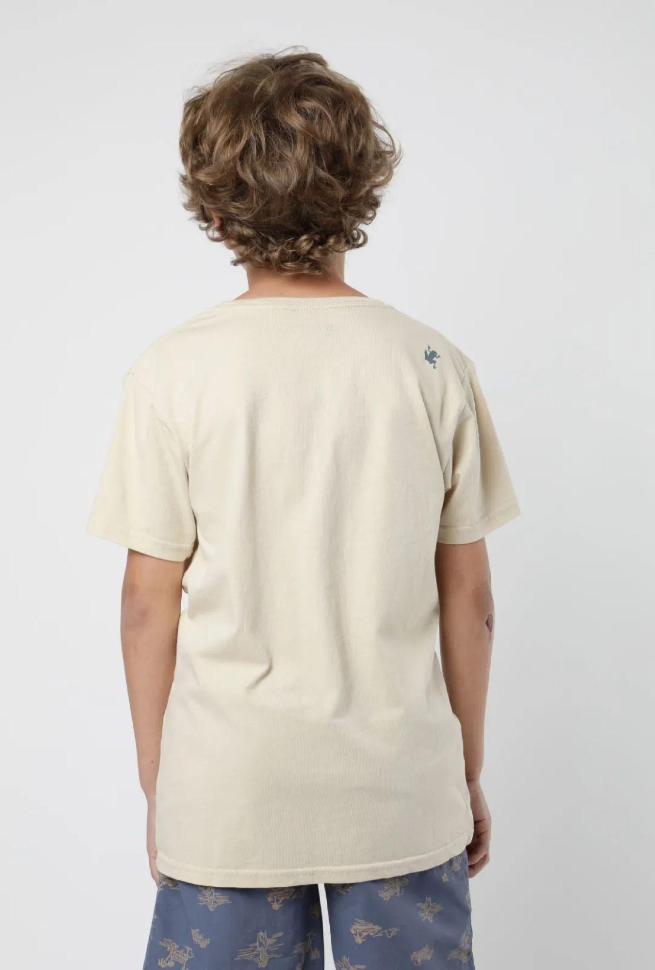 Polera manga corta kids playa beige  -1