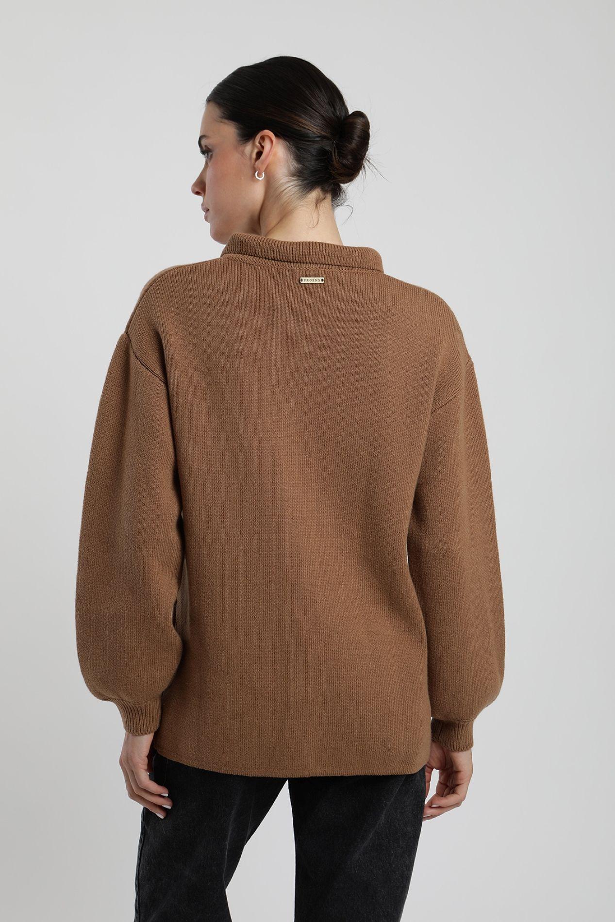 Chaleco mujer Clara camel  -2