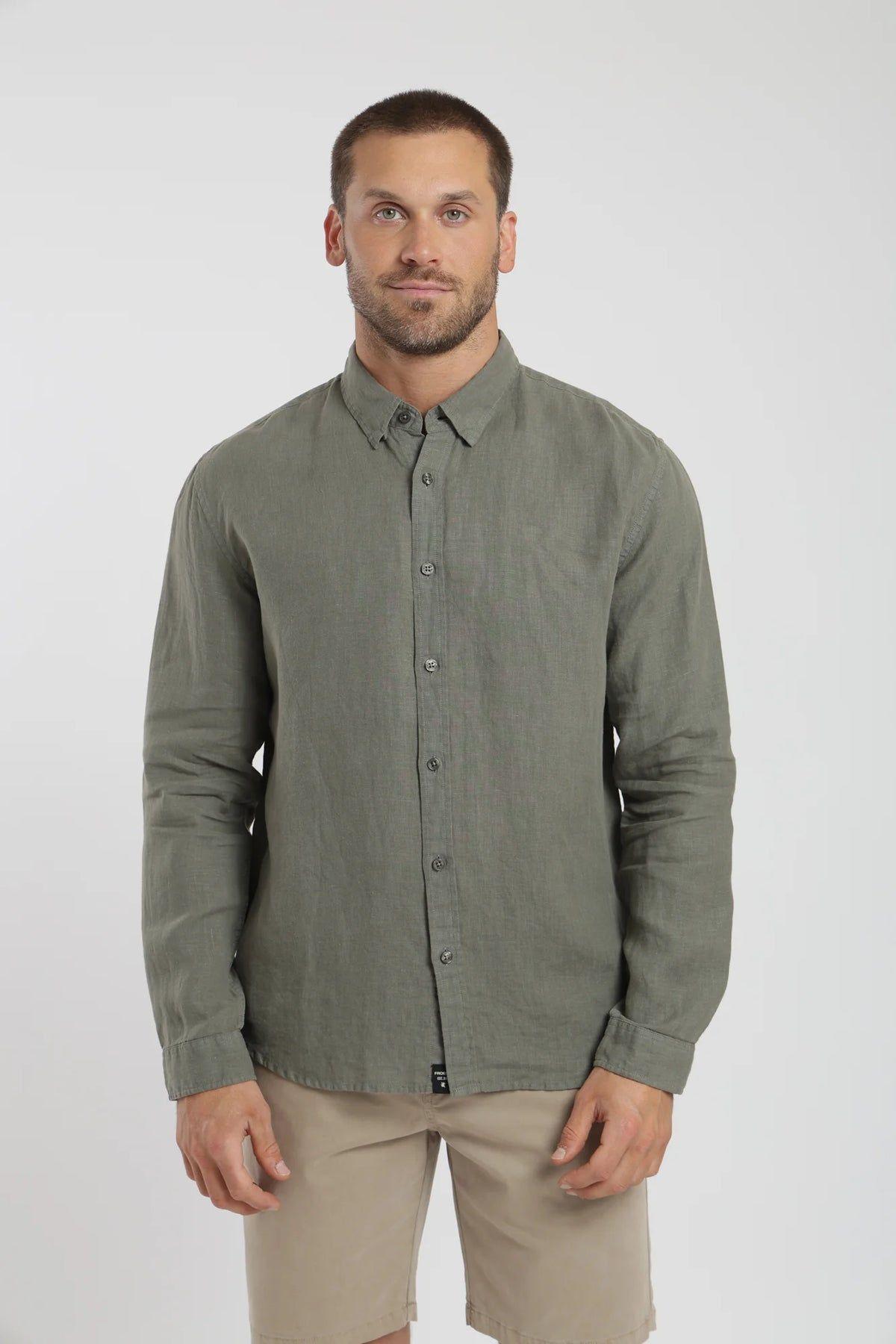 Camisa manga larga lino-0