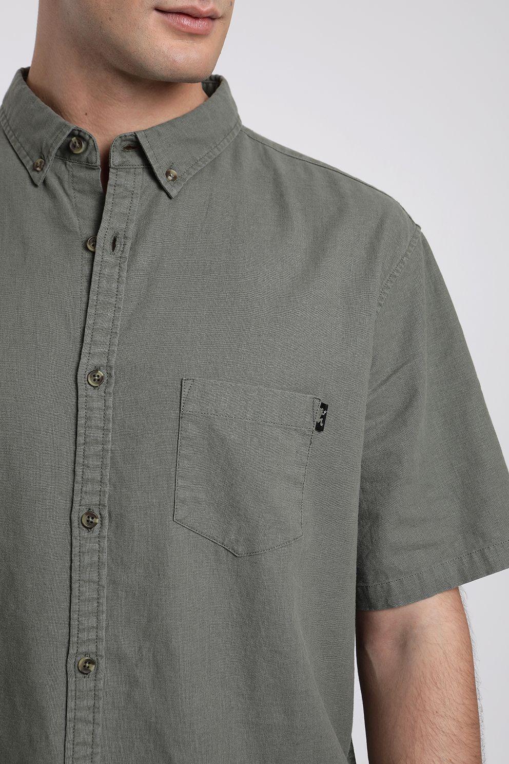 Camisa manga corta Classic verde -1