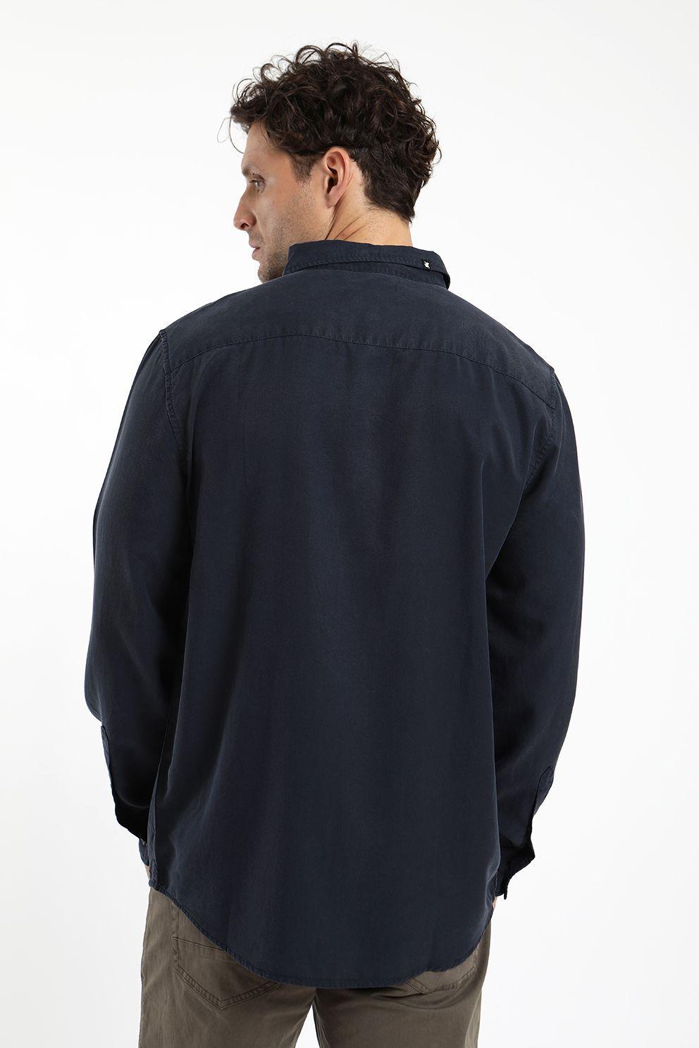 Camisa hombre manga larga street 100% algodón orgánico Froens-2