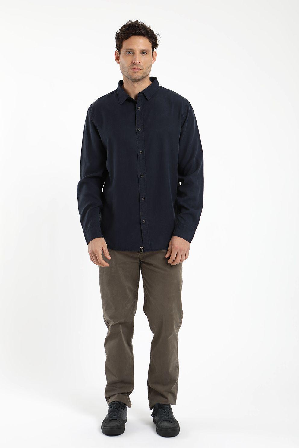 Camisa hombre manga larga street 100% algodón orgánico Froens-3