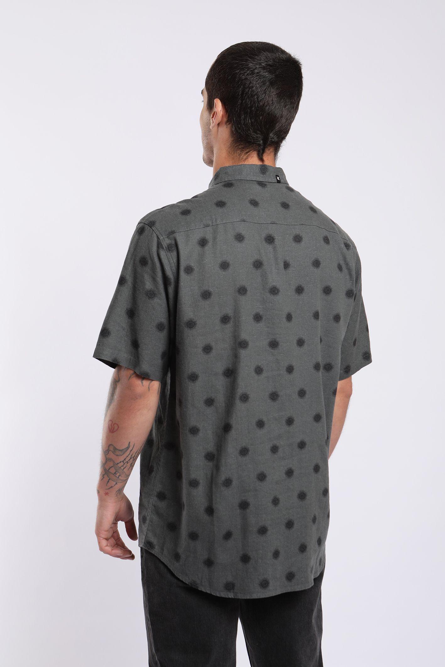 Camisa manga corta viscosa Sol negro  -3