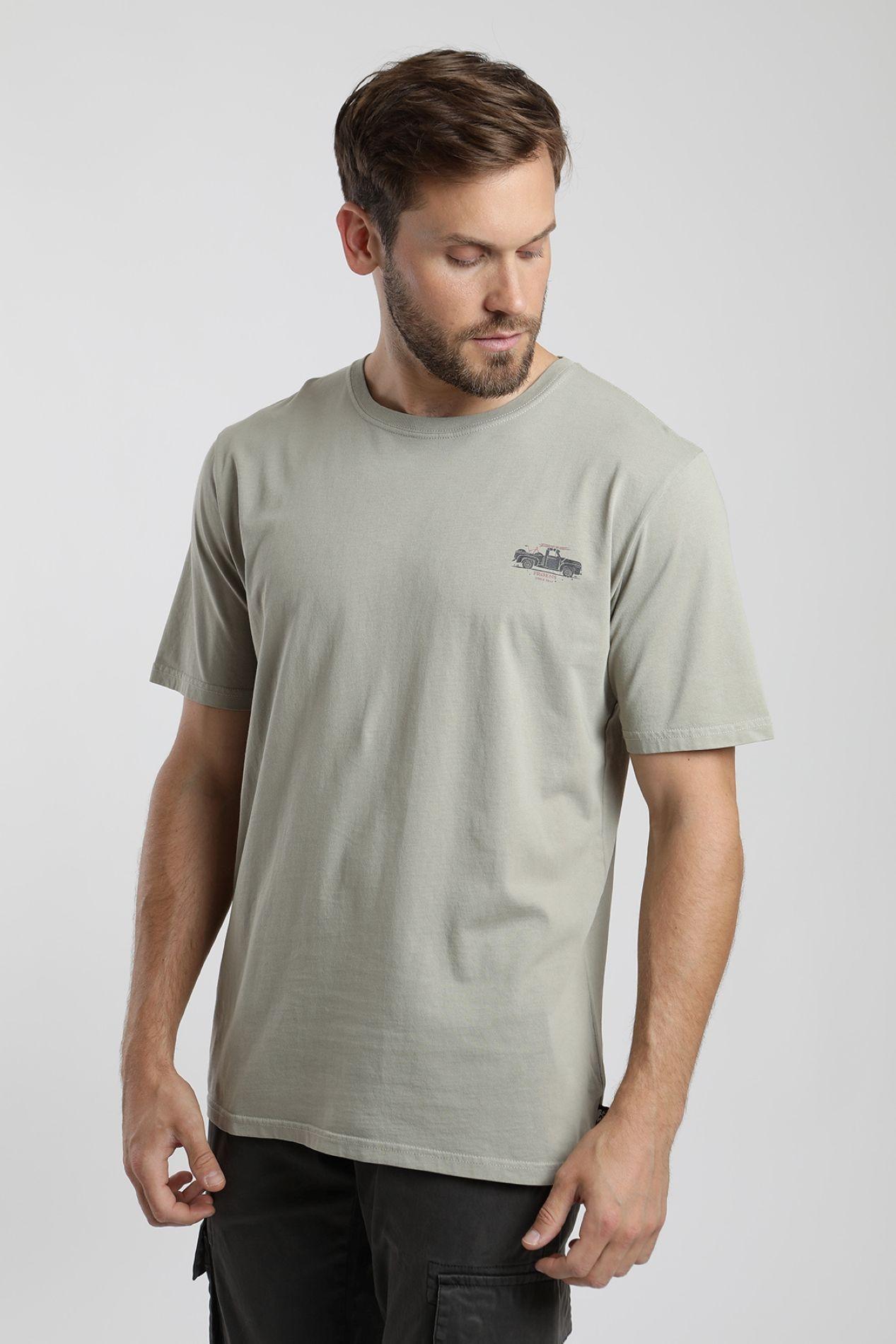 Polera manga corta hombre Auto verde  -0