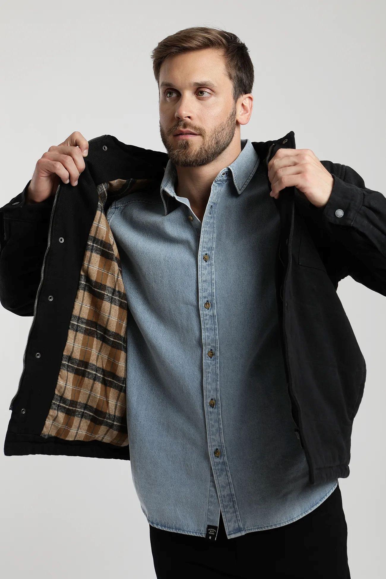 Chaqueta hombre Rapel negro  -3