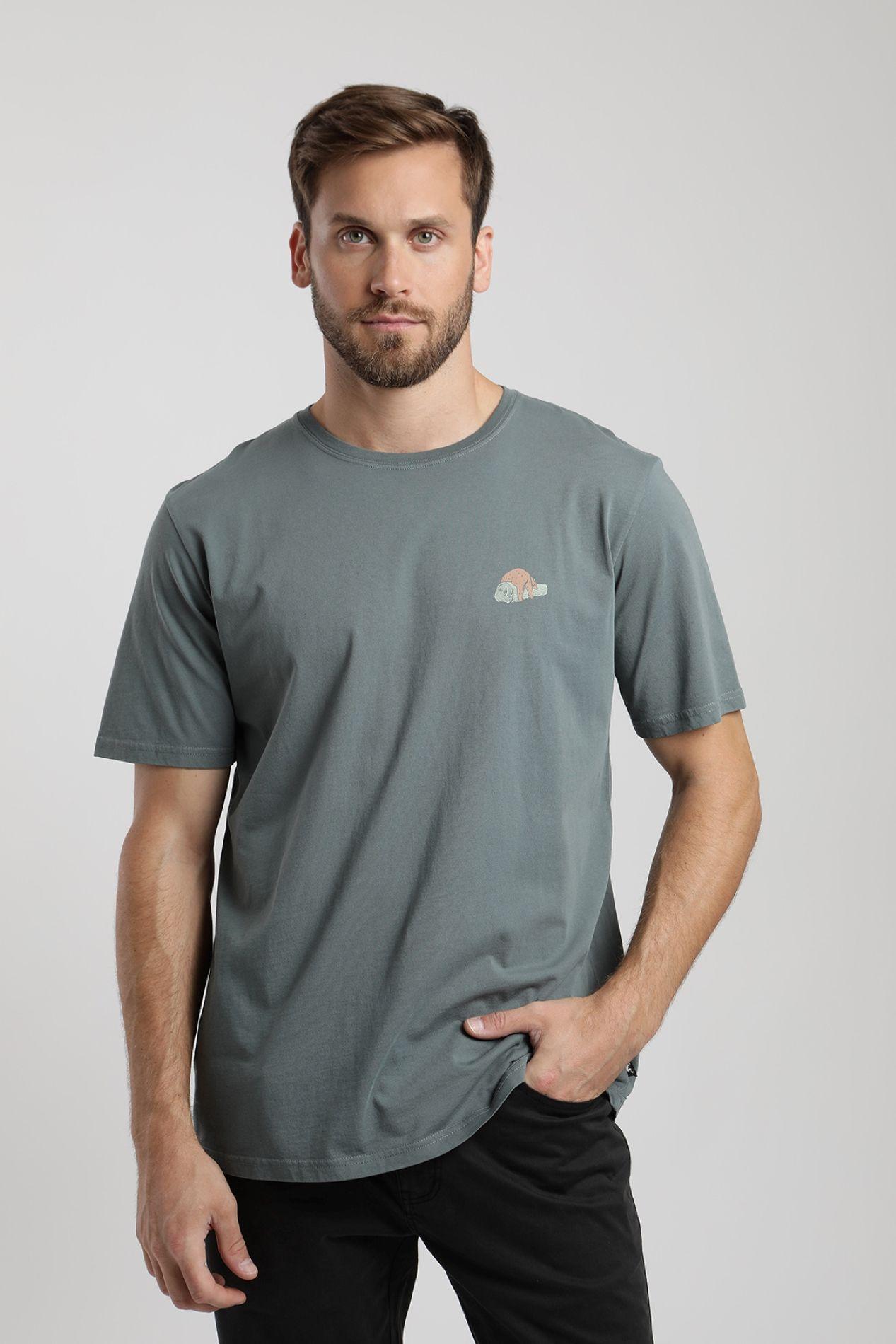 Polera manga corta hombre No worries verde  -0