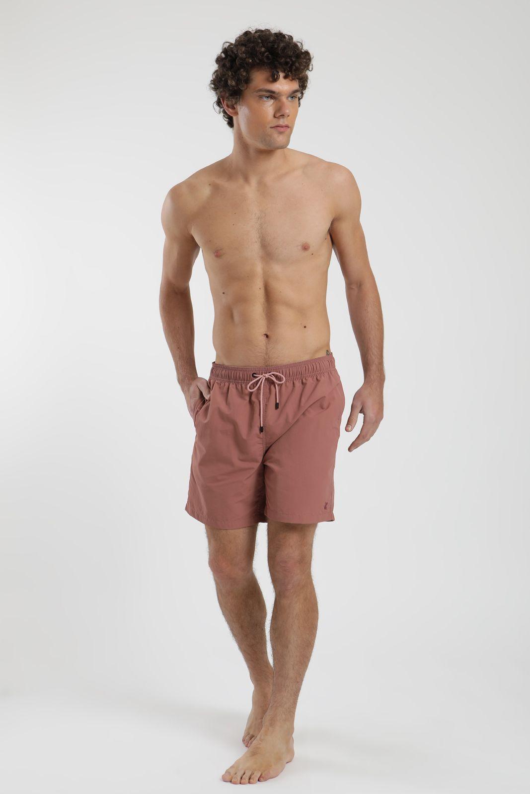 Traje de Baño hombre Classic Solid rojo Nylon Reciclado Froens-5