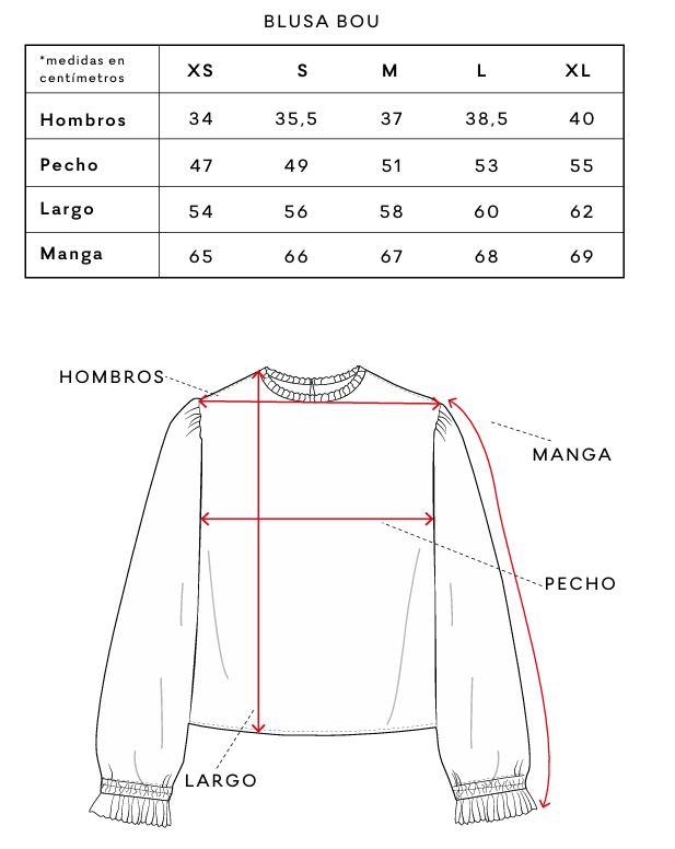 Blusa manga larga  Bou negro Froens-4