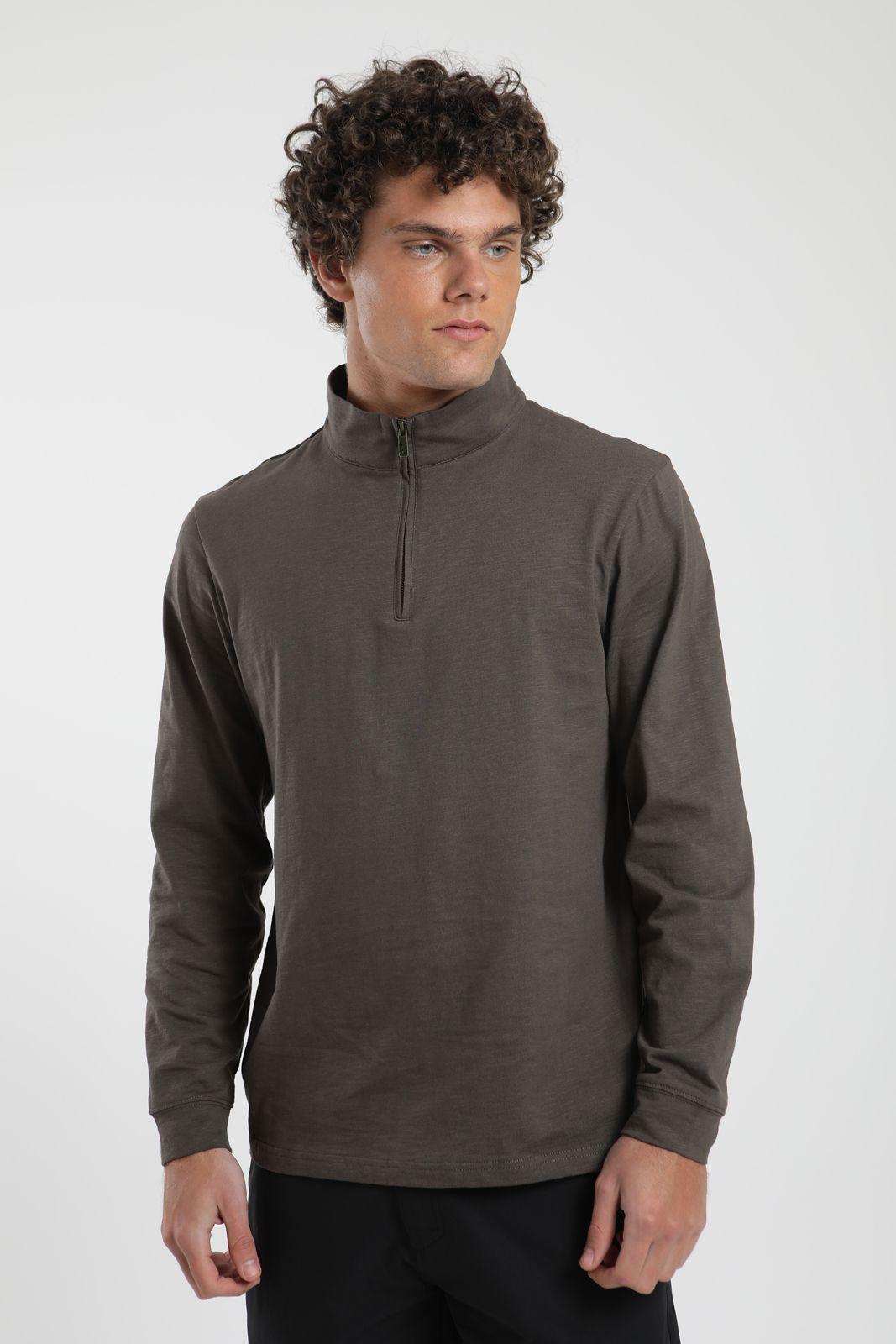 Polerón hombre Ulmo hombre café Algodón orgánico Froens-1