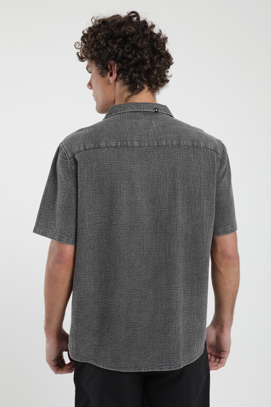 Camisa hombre manga corta Manly grafito Algodón orgánico Froens-2