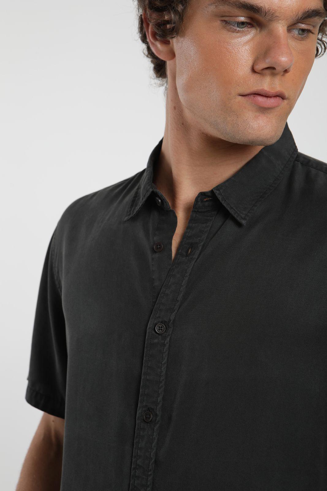 Camisa hombre manga corta Puelche grafito Tencel Froens-4