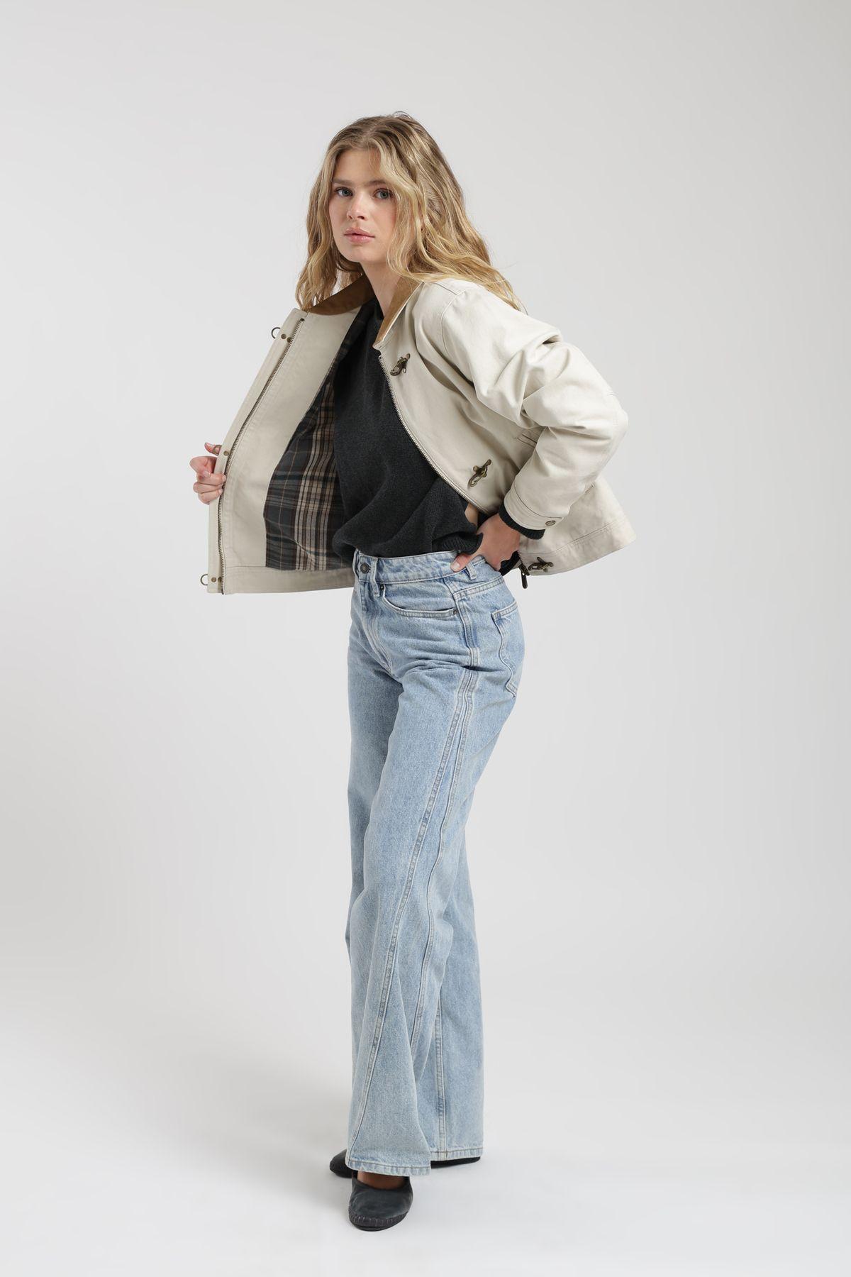 Chaqueta mujer Barn crudo canvas Froens -2