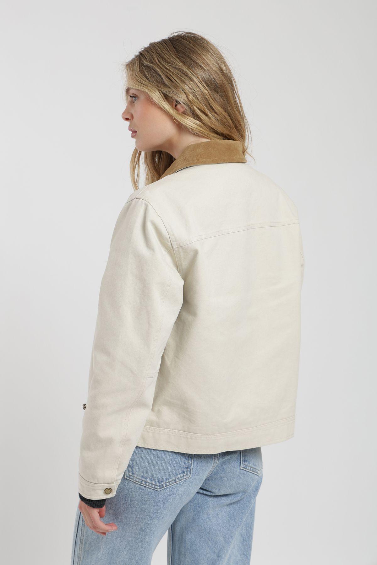 Chaqueta mujer Barn crudo canvas Froens -4
