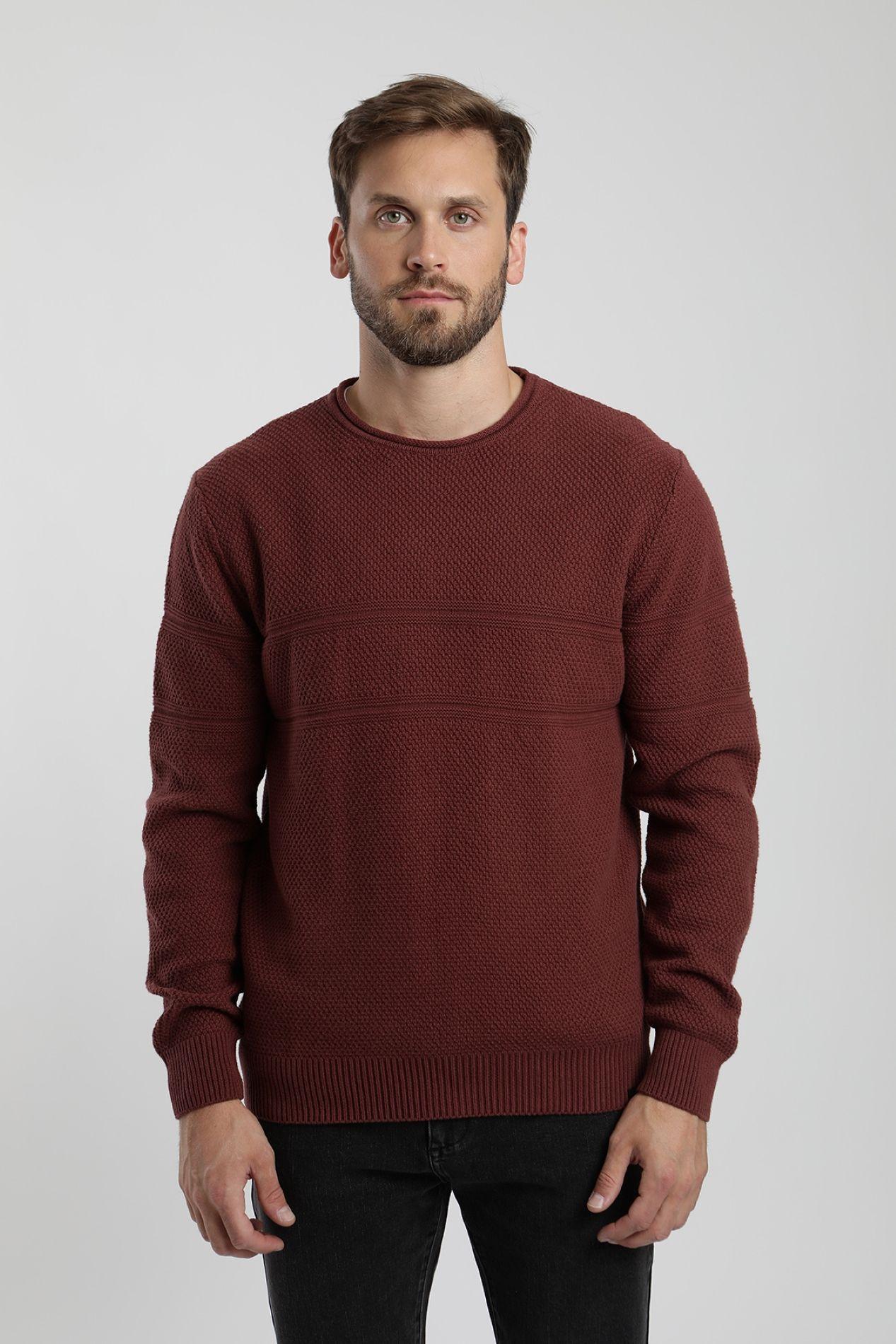 Chaleco hombre Grey burdeo  -0