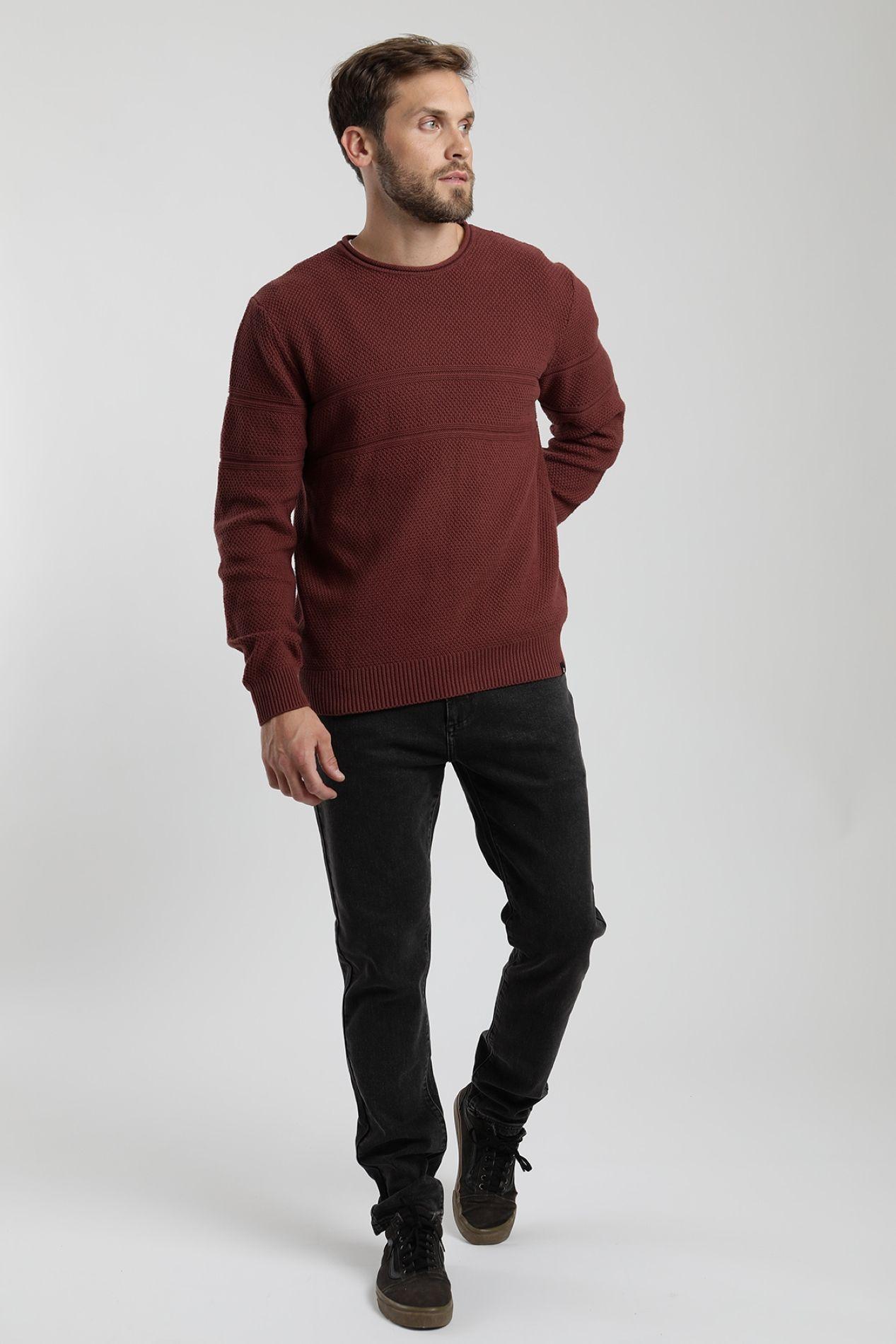 Chaleco hombre Grey burdeo  -3