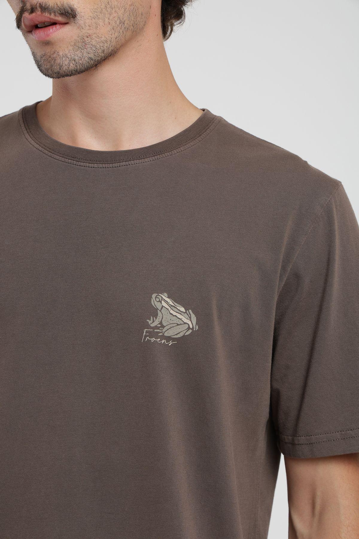 Polera hombre manga corta Rana café Froens-3