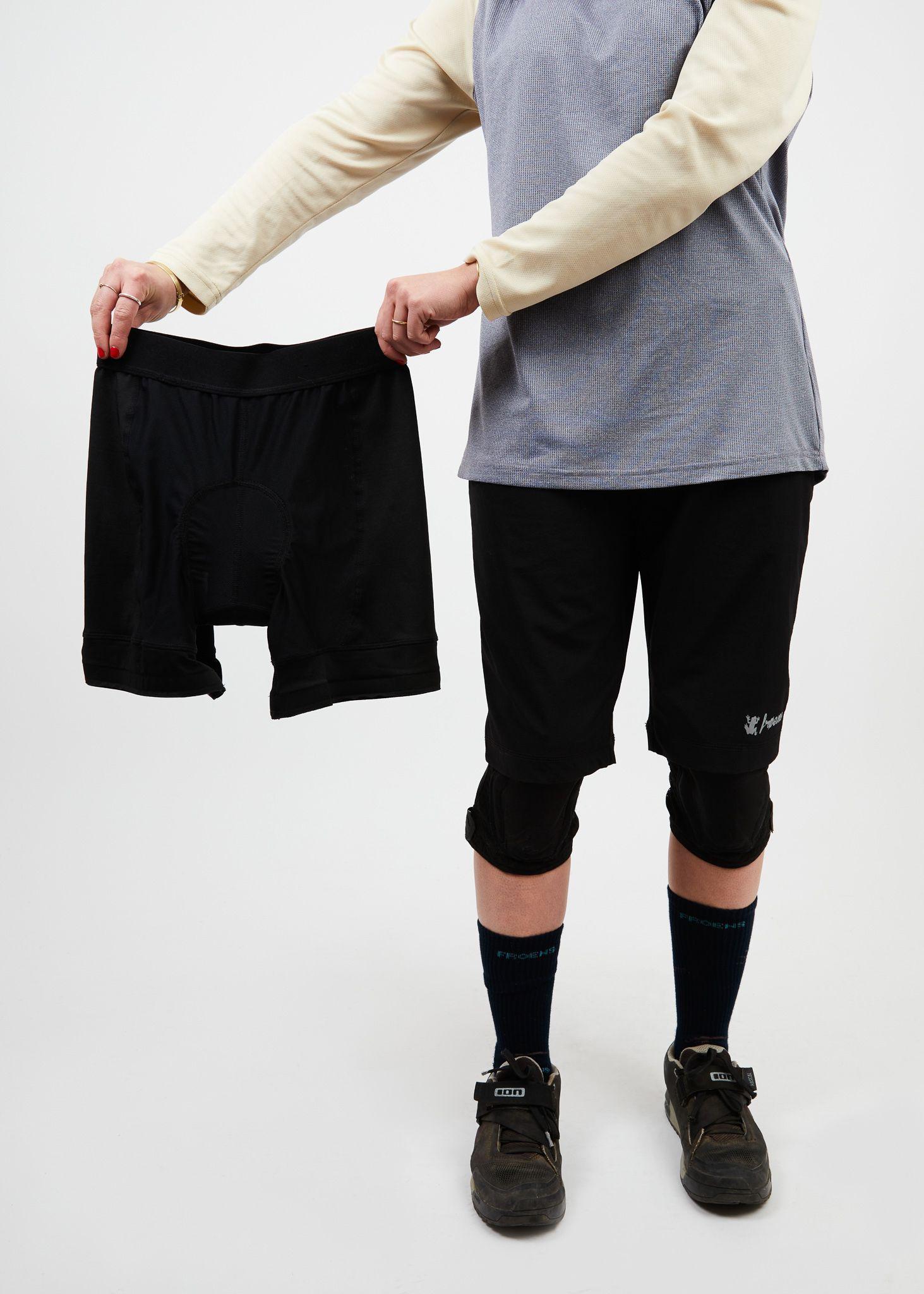 Short + calza mujer MTB negro-1