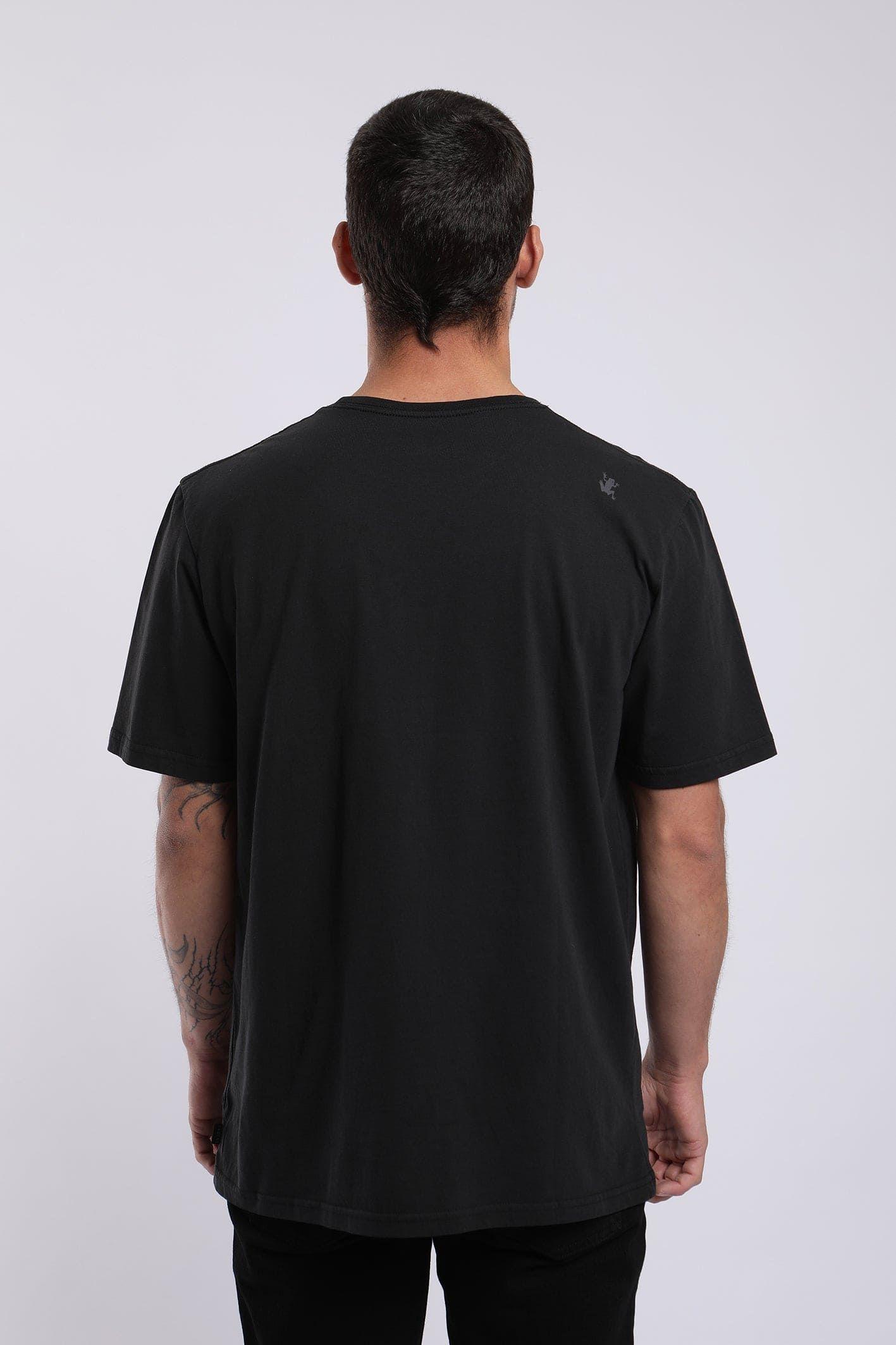 Polera manga corta hombre Plain negro -1