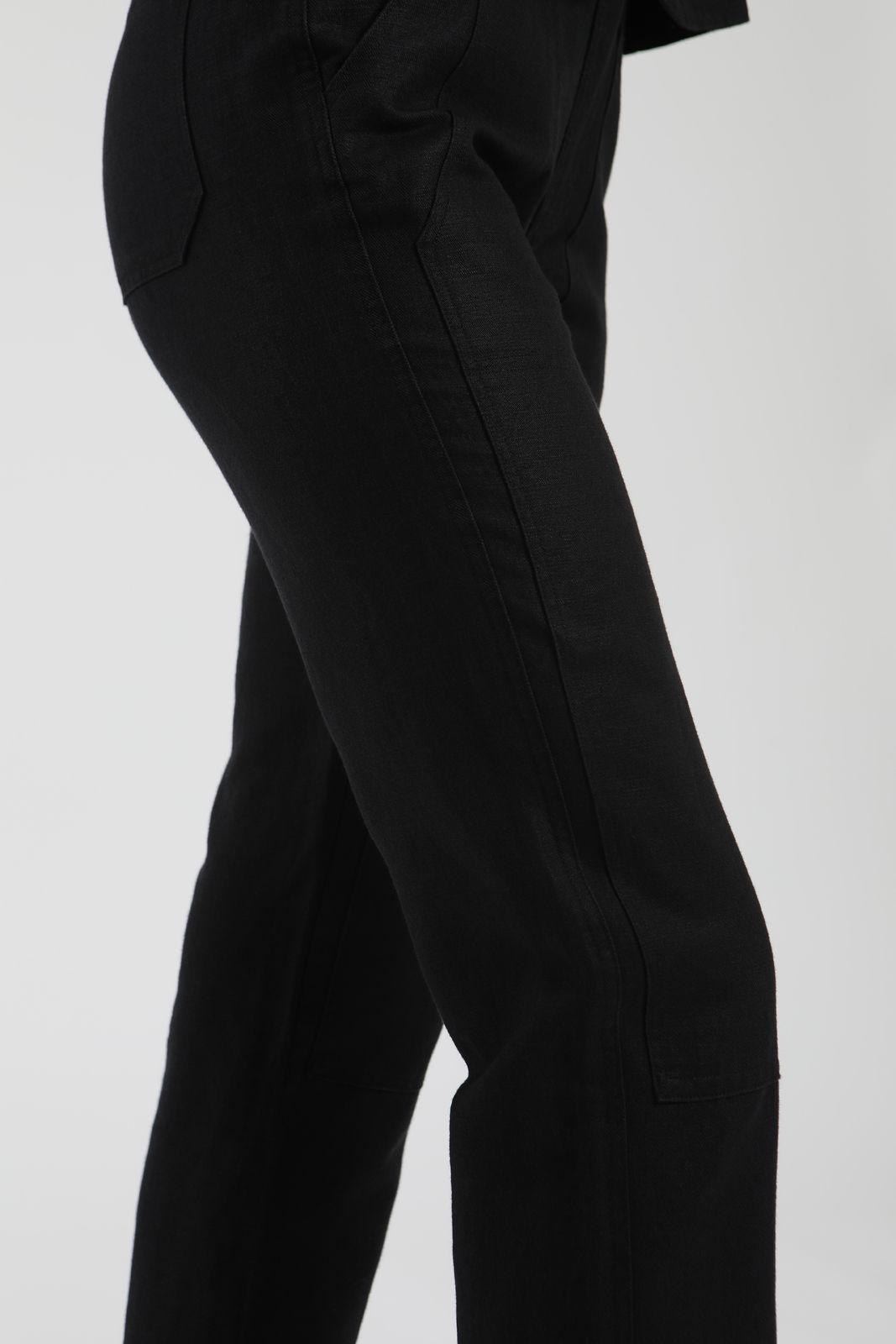 Pantalón mujer Iris negro Lino Froens-5