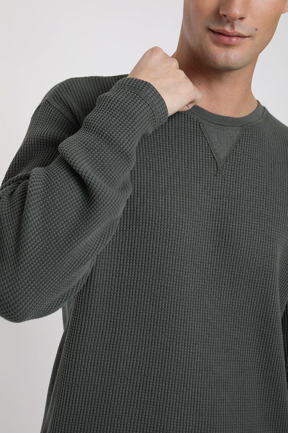 poleron hombre crew verde -1