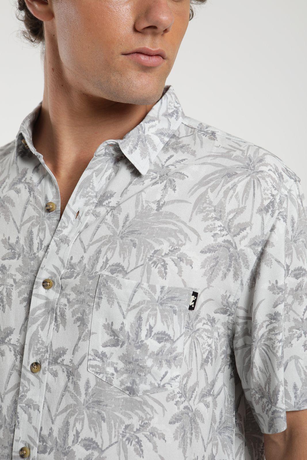 Camisa hombre manga corta Selva gris Viscosa Froens-3