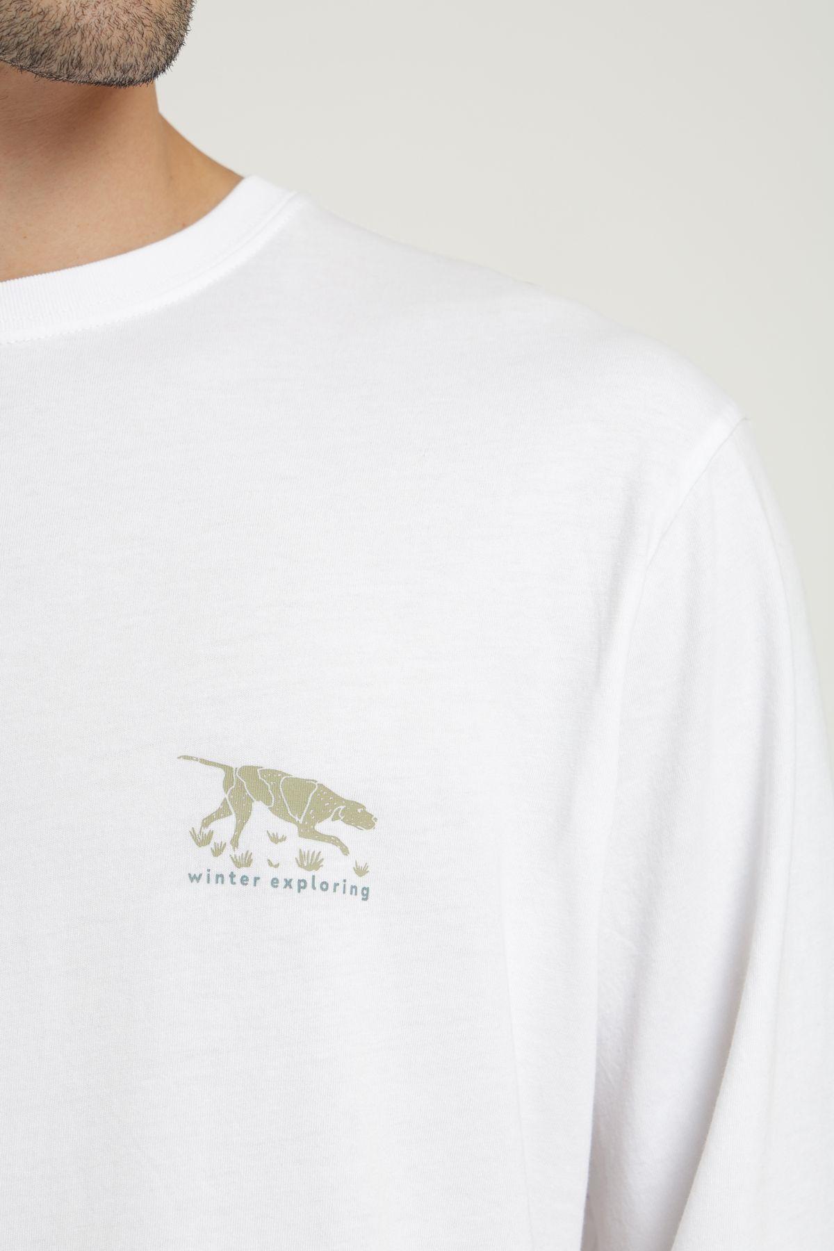 Polera hombre manga larga  Dog blanco Froens-2