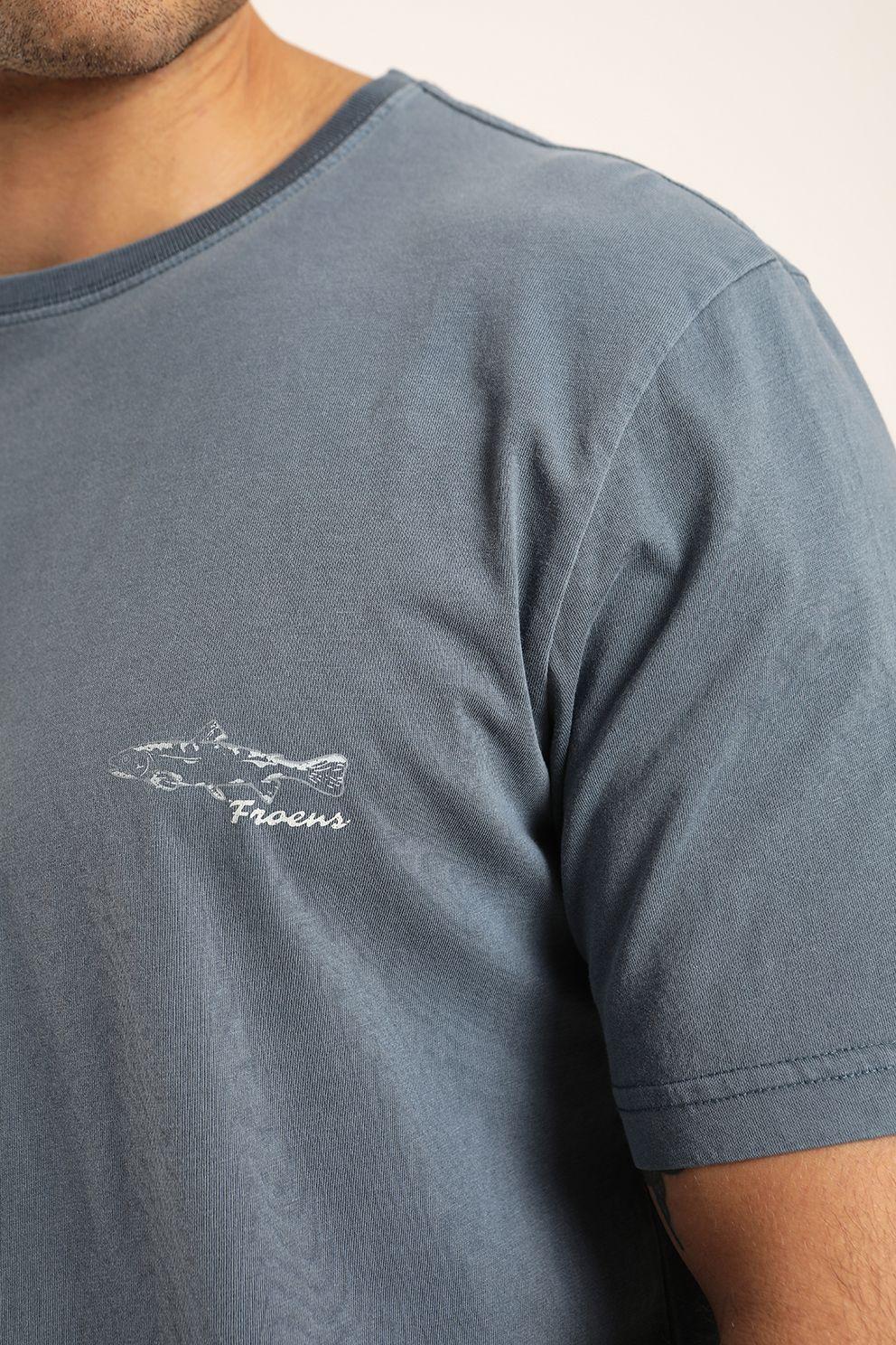 Polera hombre manga corta pez 100% algodón orgánico Froens-2