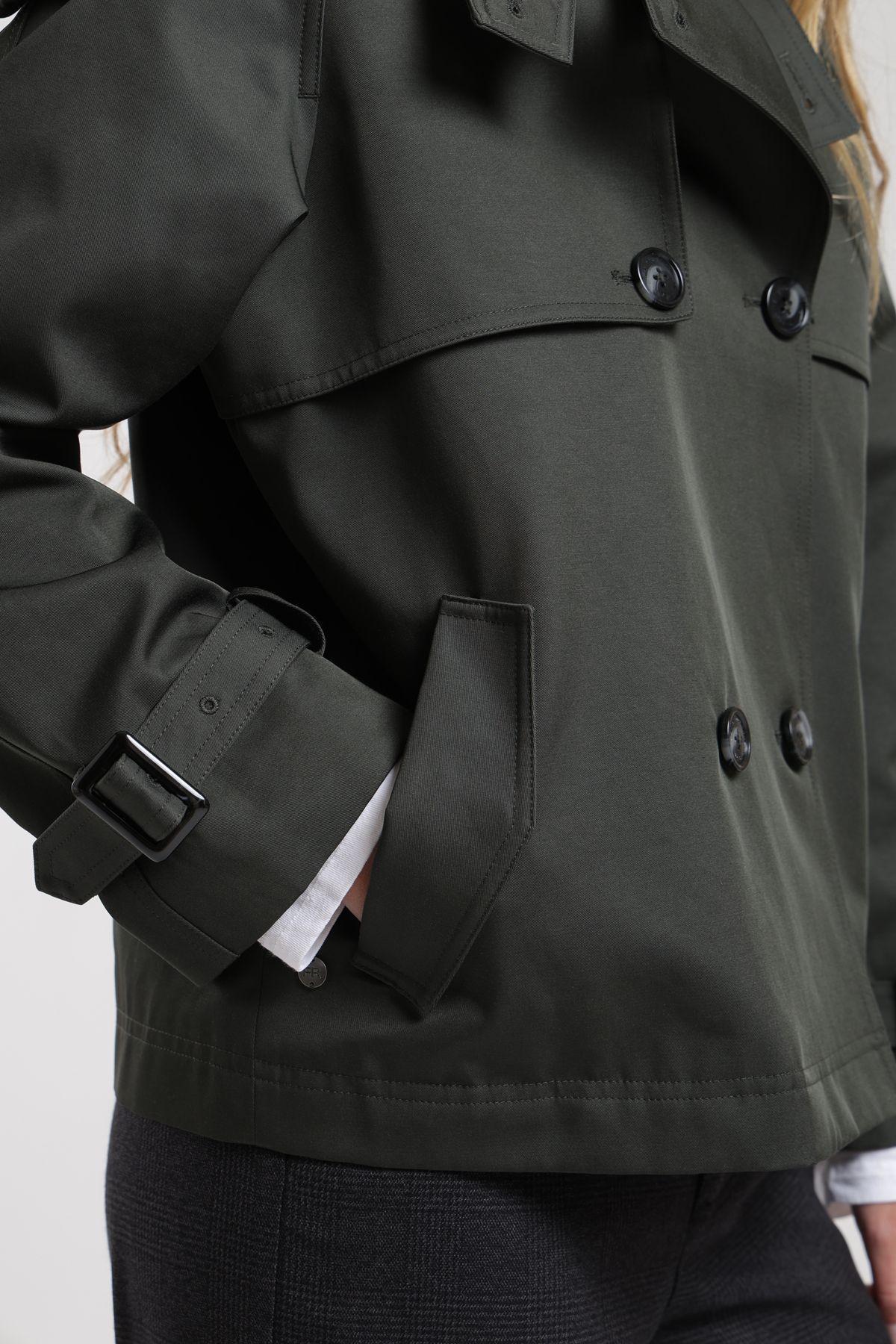 Chaqueta mujer Trench verde Froens-4