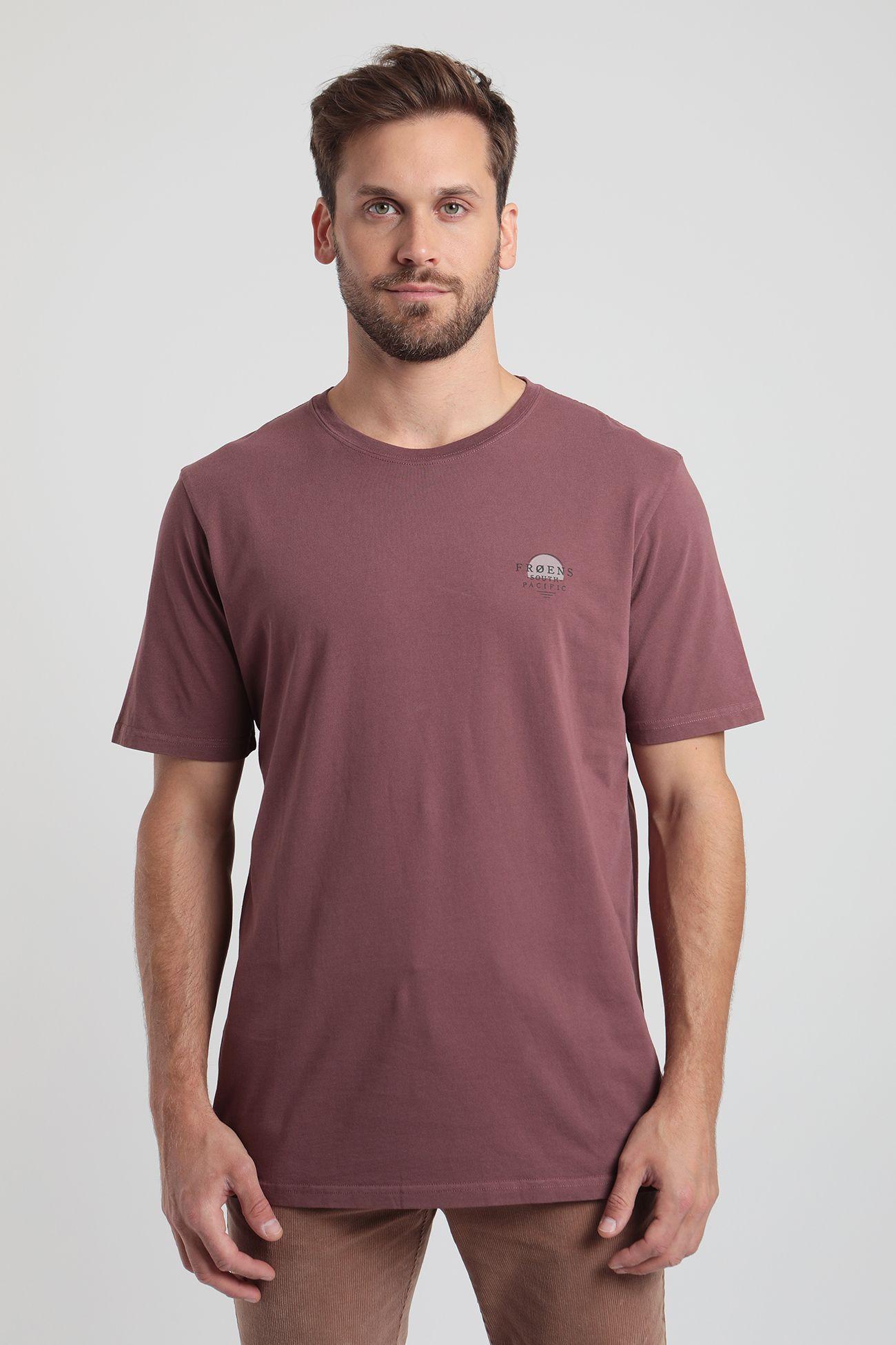 Polera manga corta hombre pacific burdeo -0
